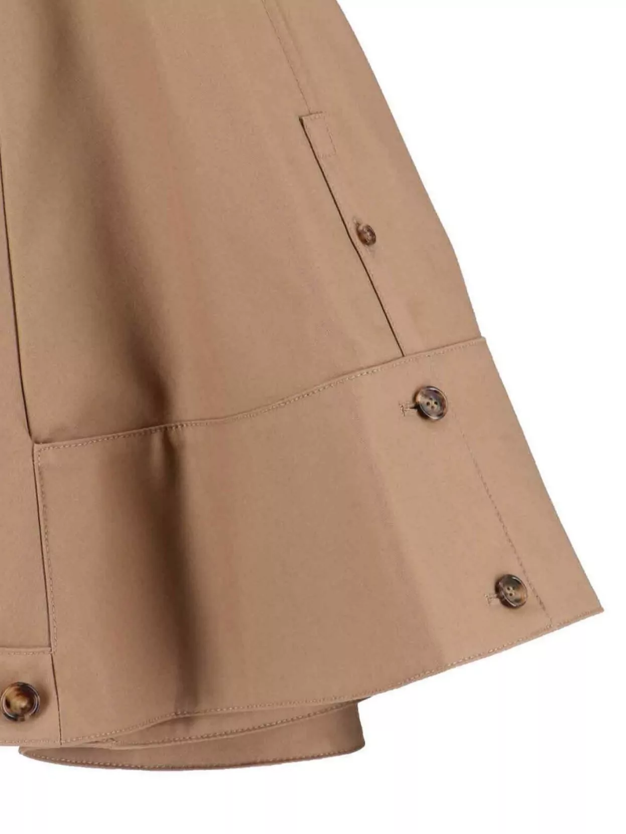 Max Mara Cape Style High Collar Jacket With Side Pockets