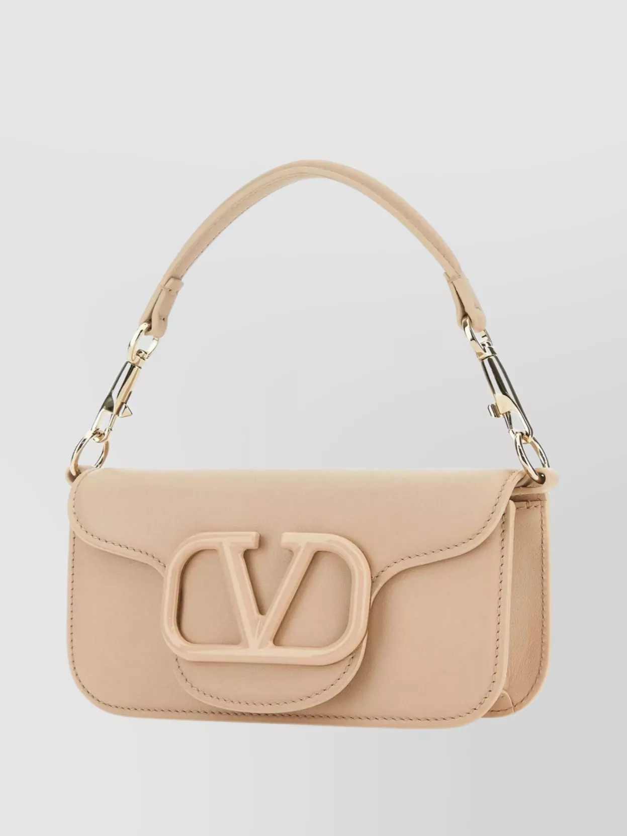 Valentino Garavani Small Locò Leather Handbag With Chain Strap And Round Handle