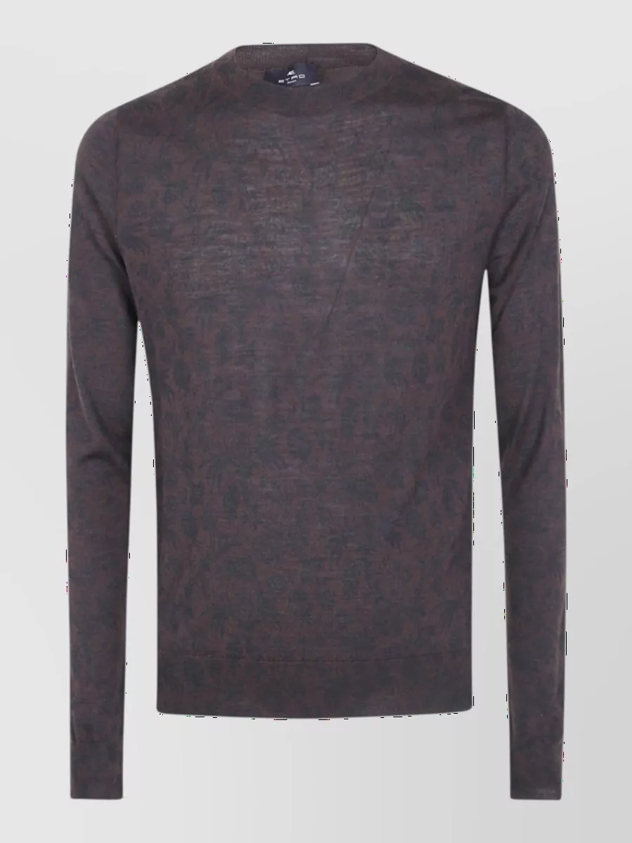 Etro wool silk round neck sweater