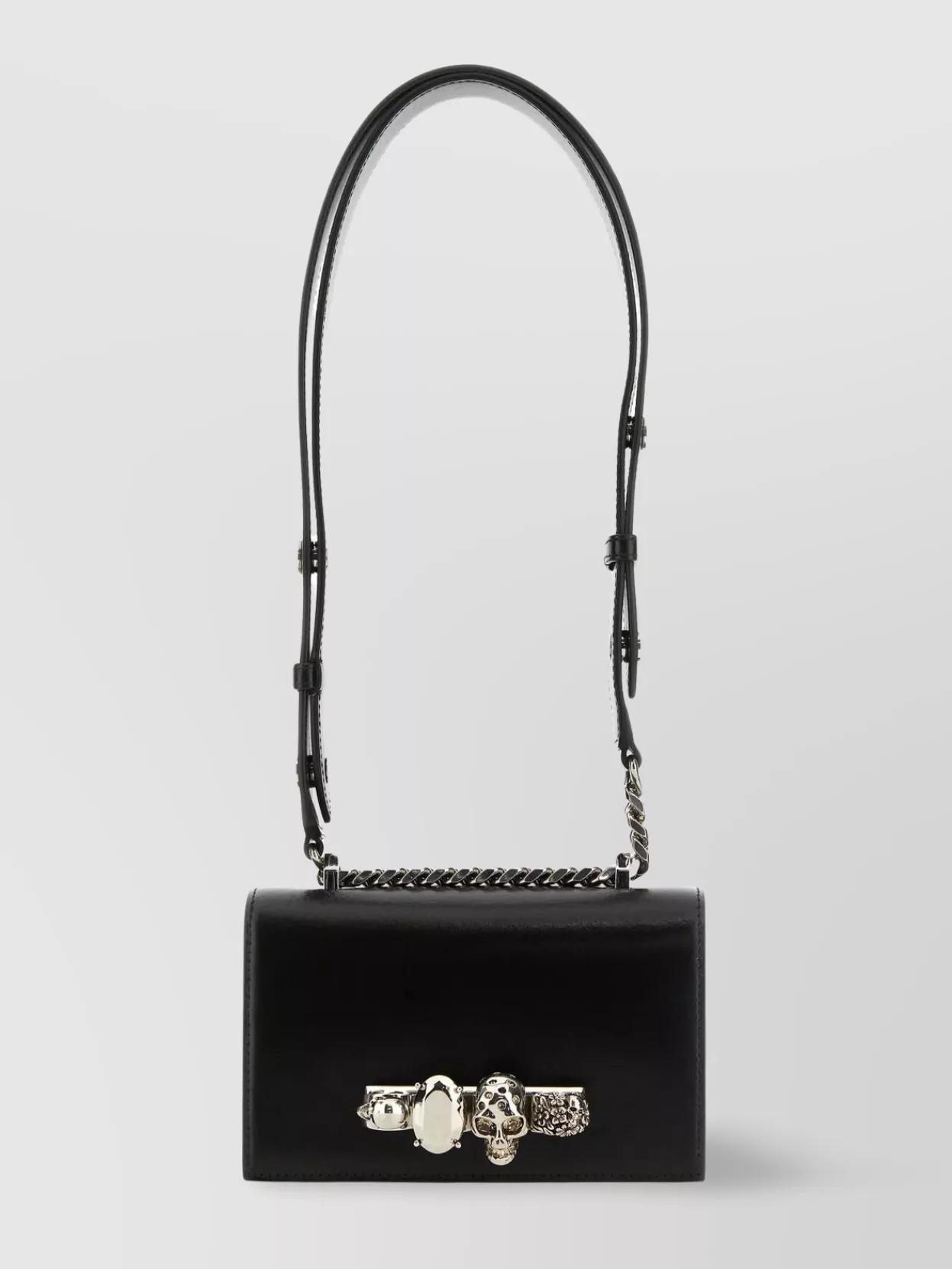 Shop Alexander Mcqueen Small Skull Chain Cross-body Bag In Black