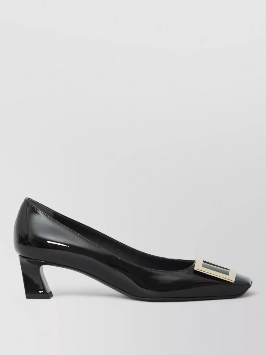 Roger Vivier Leather Square-Toe Pumps