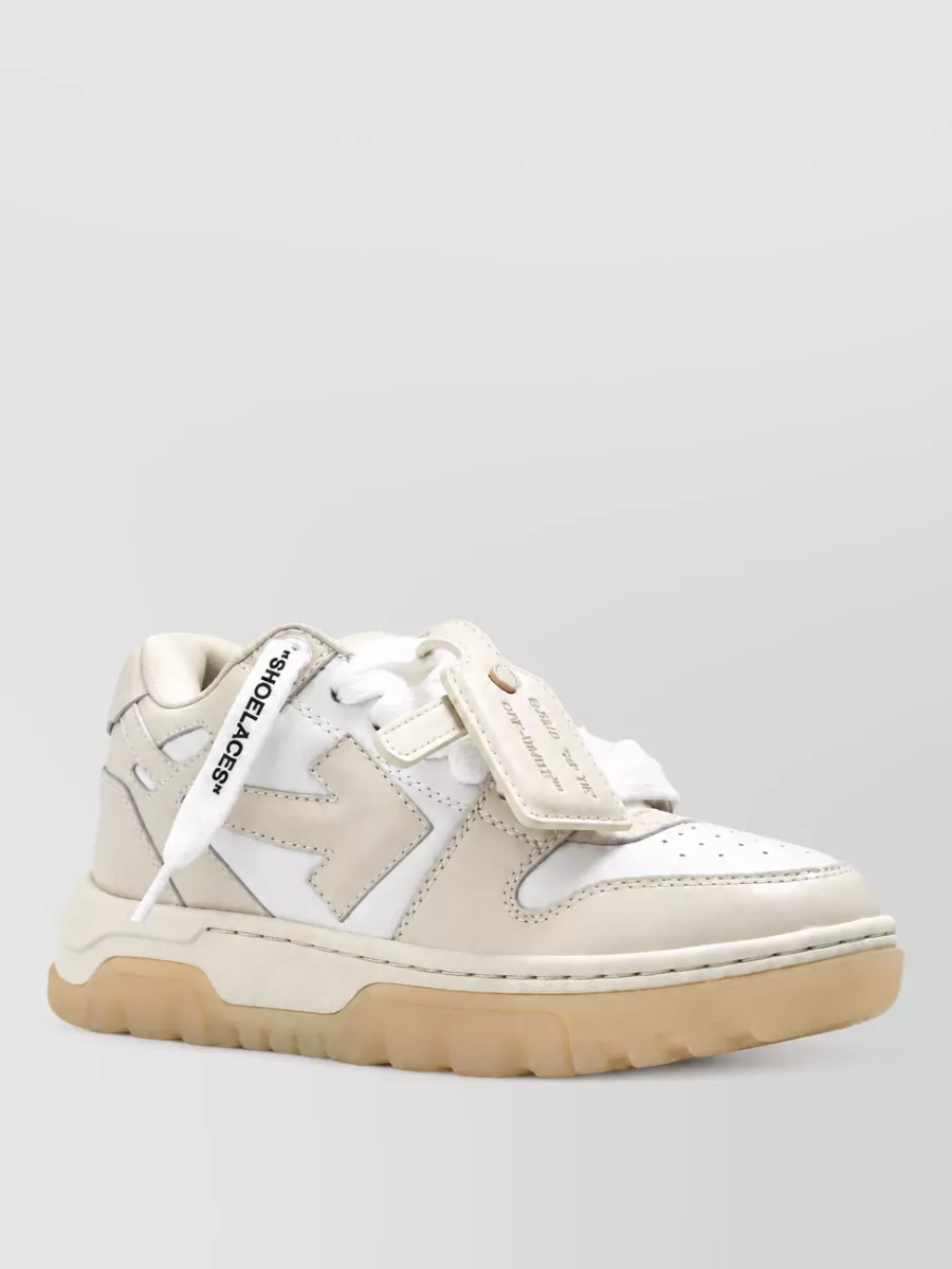 Off-White leather chunky lace-up sneakers