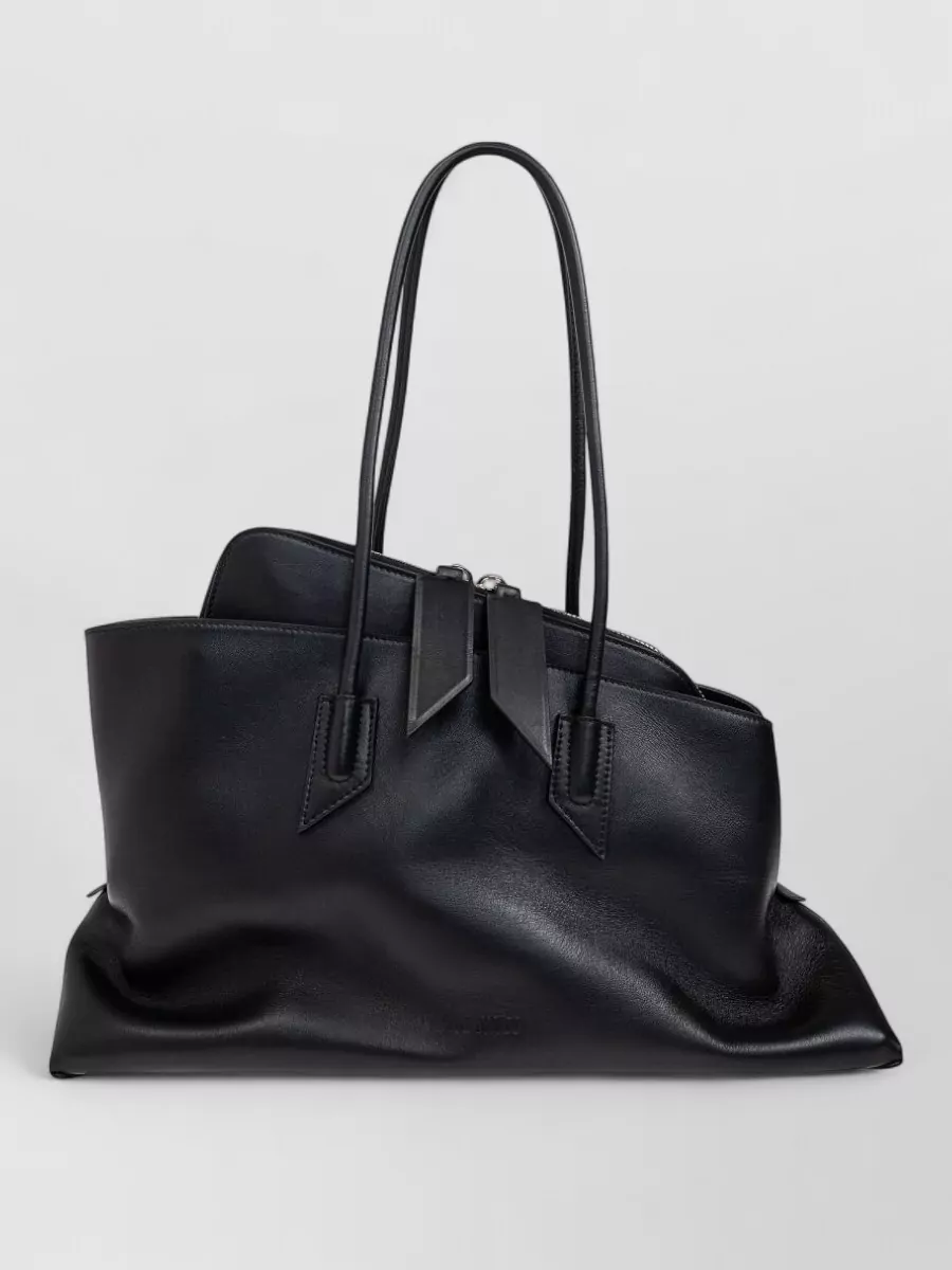 The Attico medium leather top handle tote bag