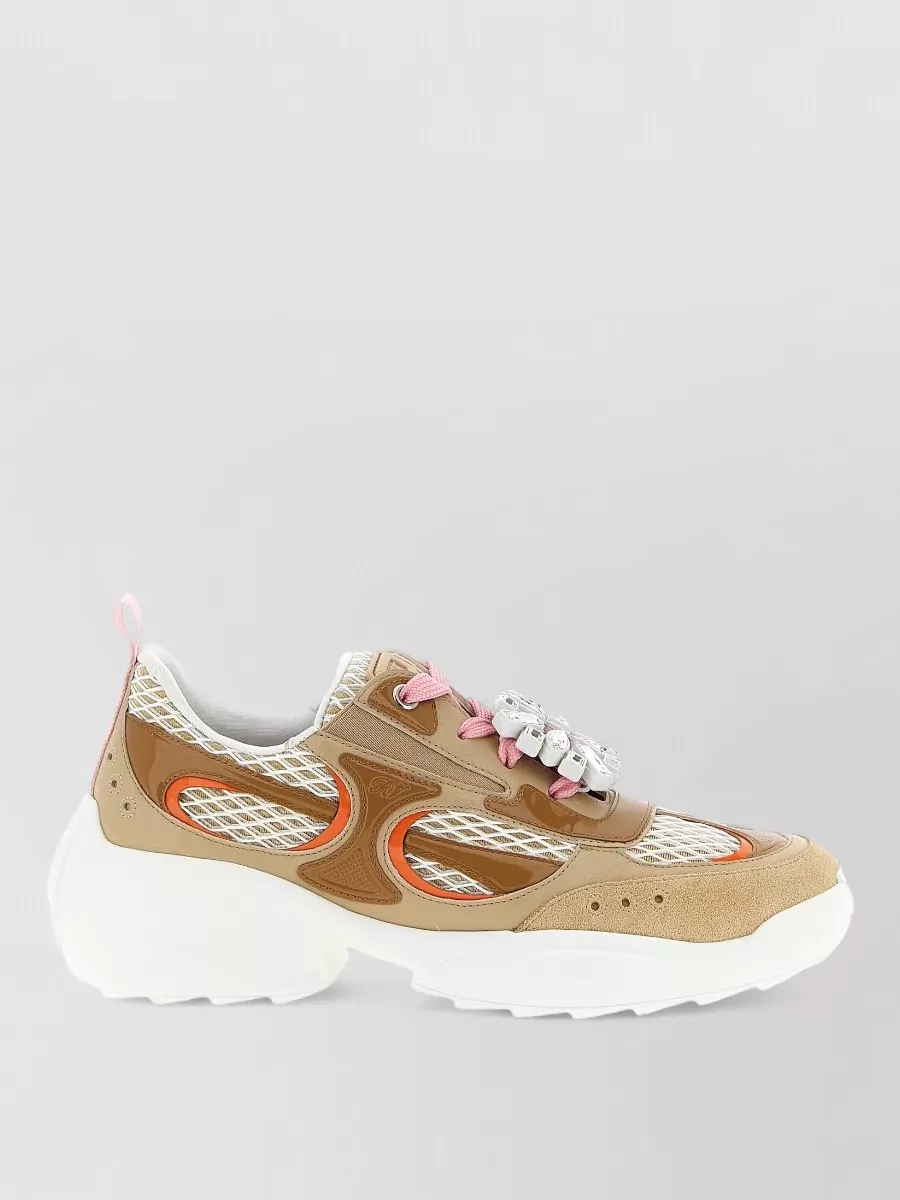 Roger Vivier Leather Low-Top Sneakers