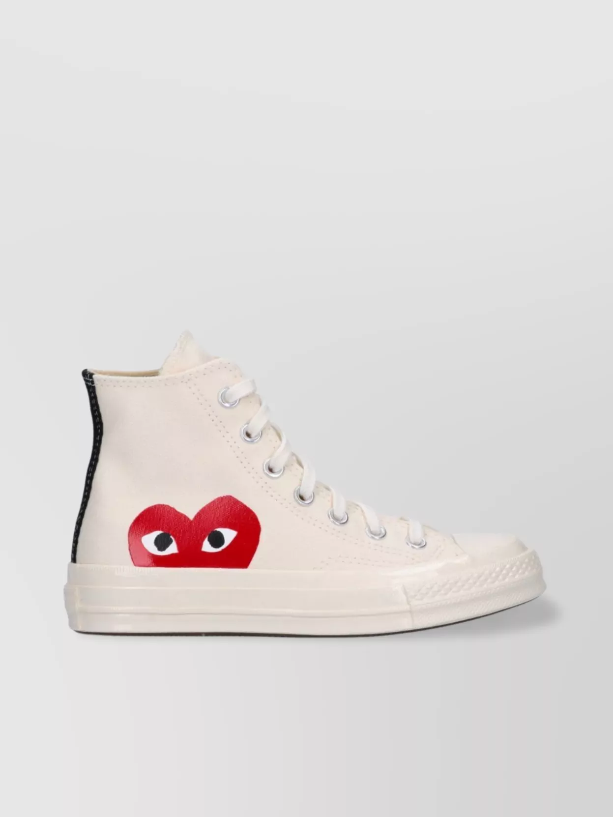 Comme Des Garçons Play High-Top Canvas Sneakers Rubber Sole