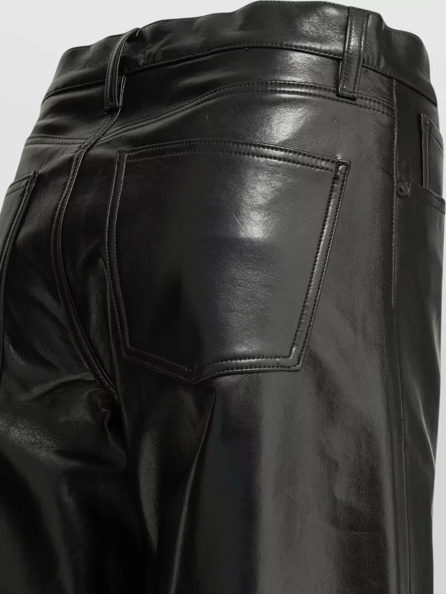 Agolde Recycled Leather Straight-Leg Pants