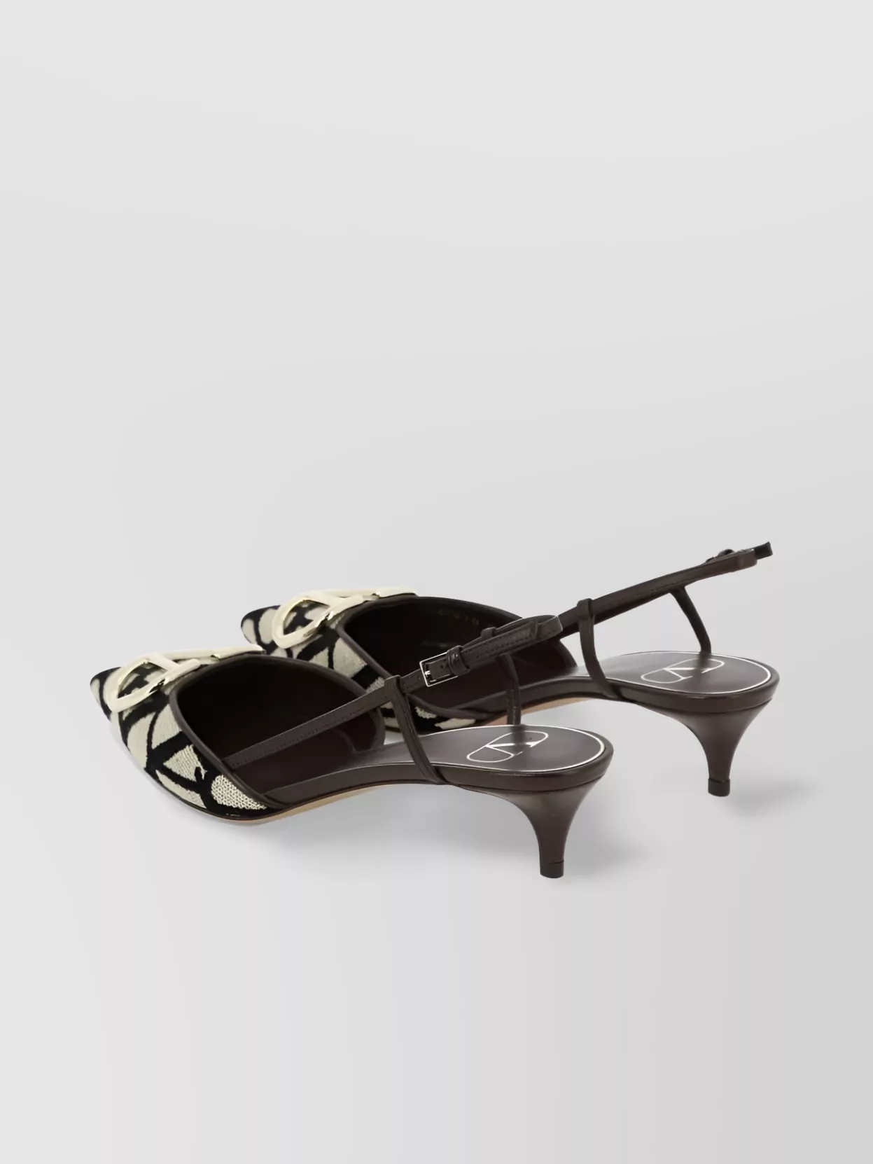 Valentino Garavani Geometric Kitten Heel Sandals