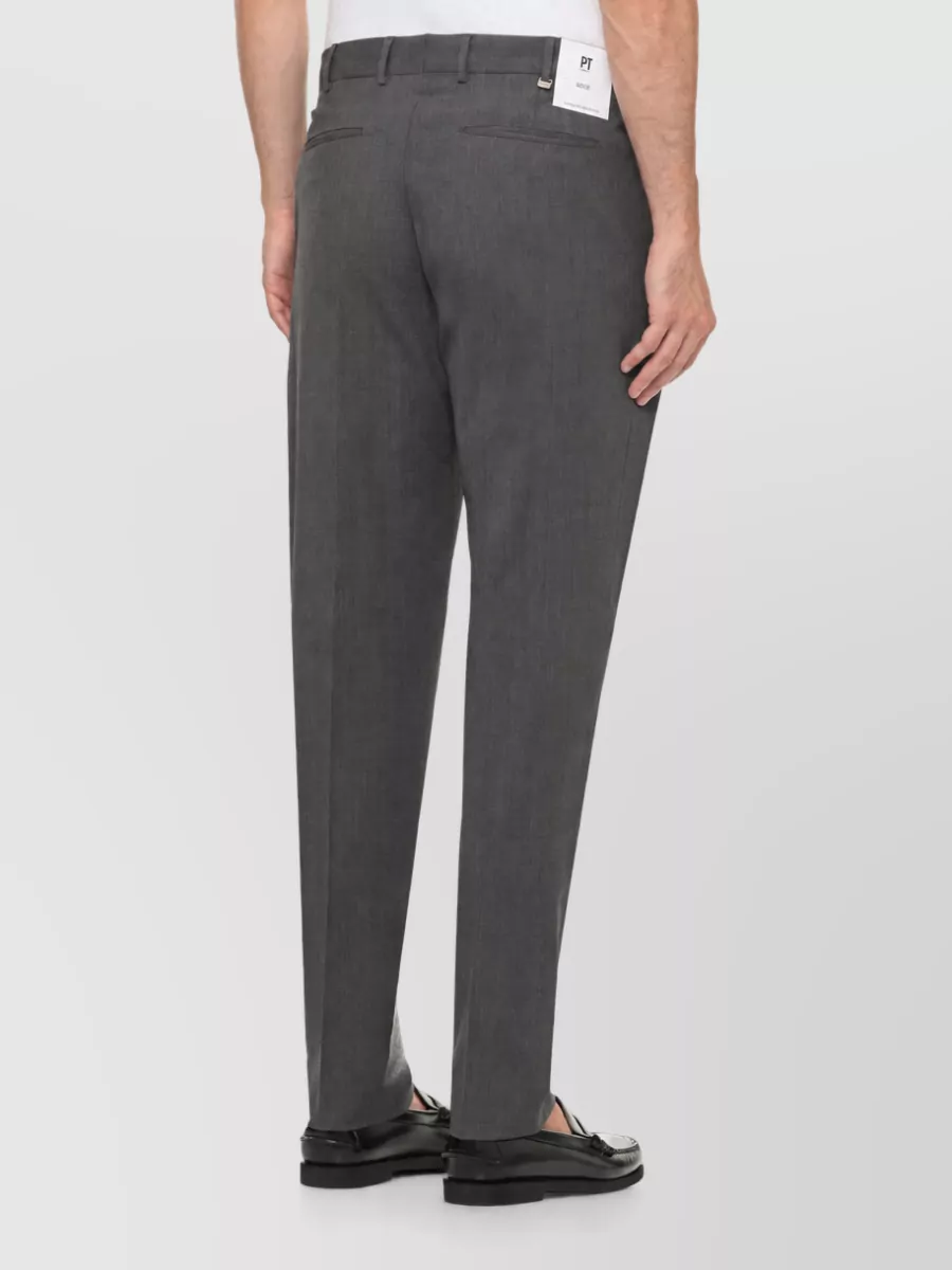 Pt Torino Virgin Wool Straight-Leg Trousers