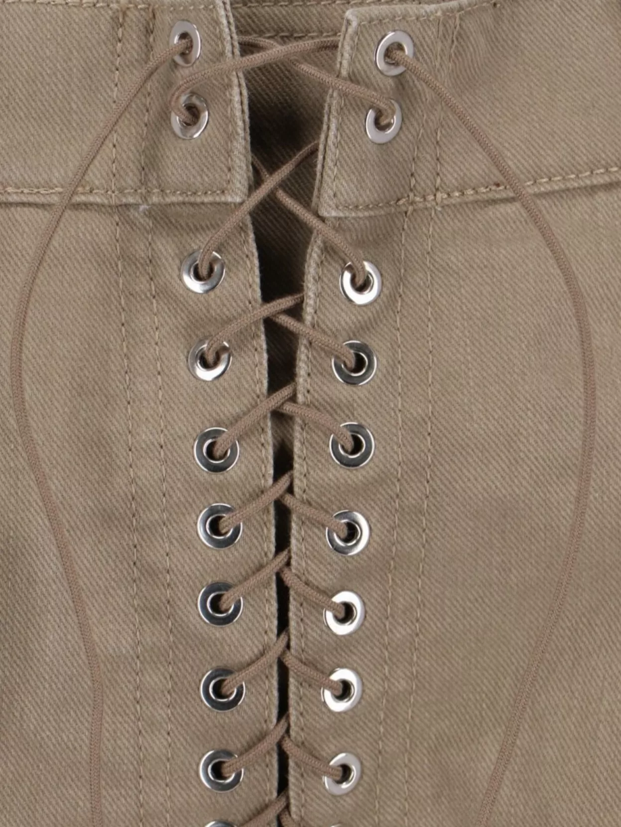 LUDOVIC DE SAINT SERNIN TAILORED STRAIGHT SHORTS WITH EYELET ACCENTS 