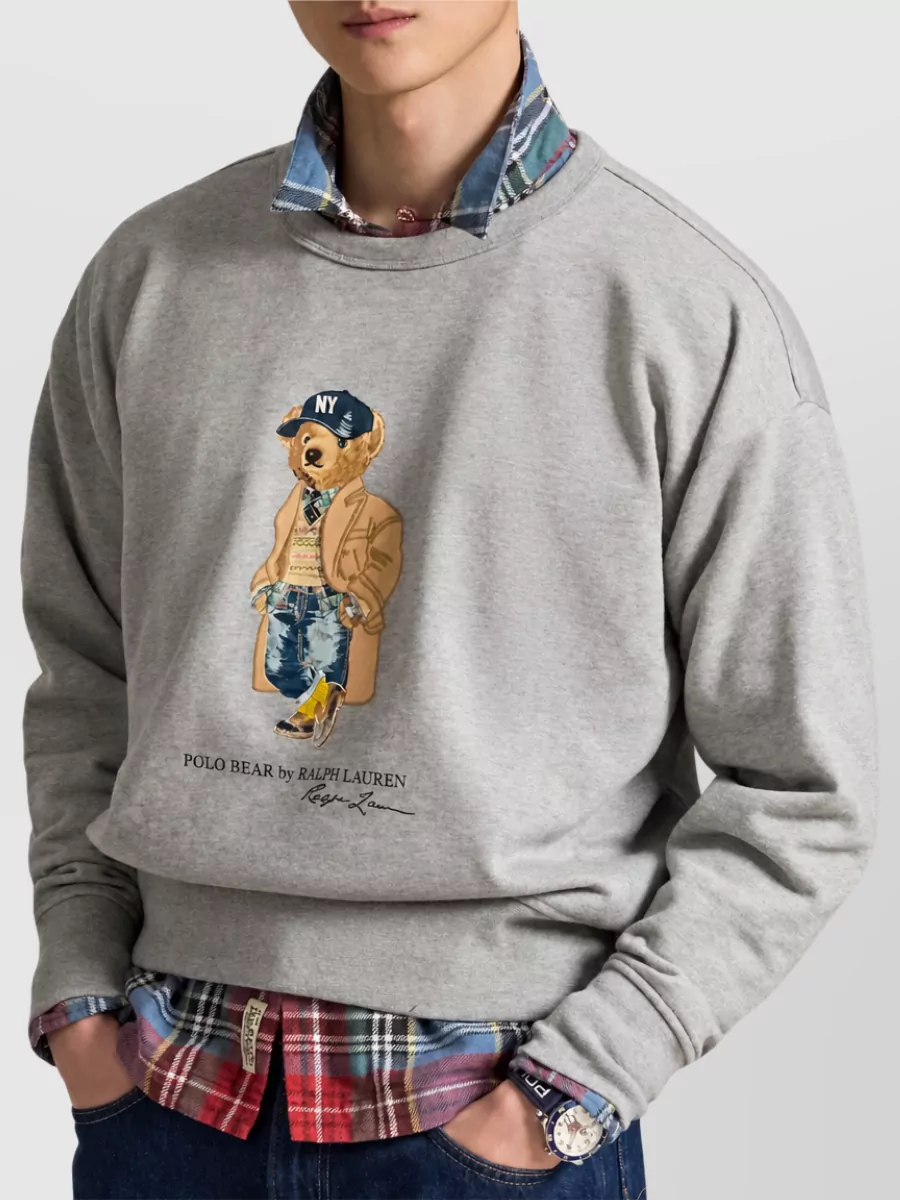 Polo Ralph Lauren Cotton-Blend Polo Bear Crew-Neck Sweatshirt