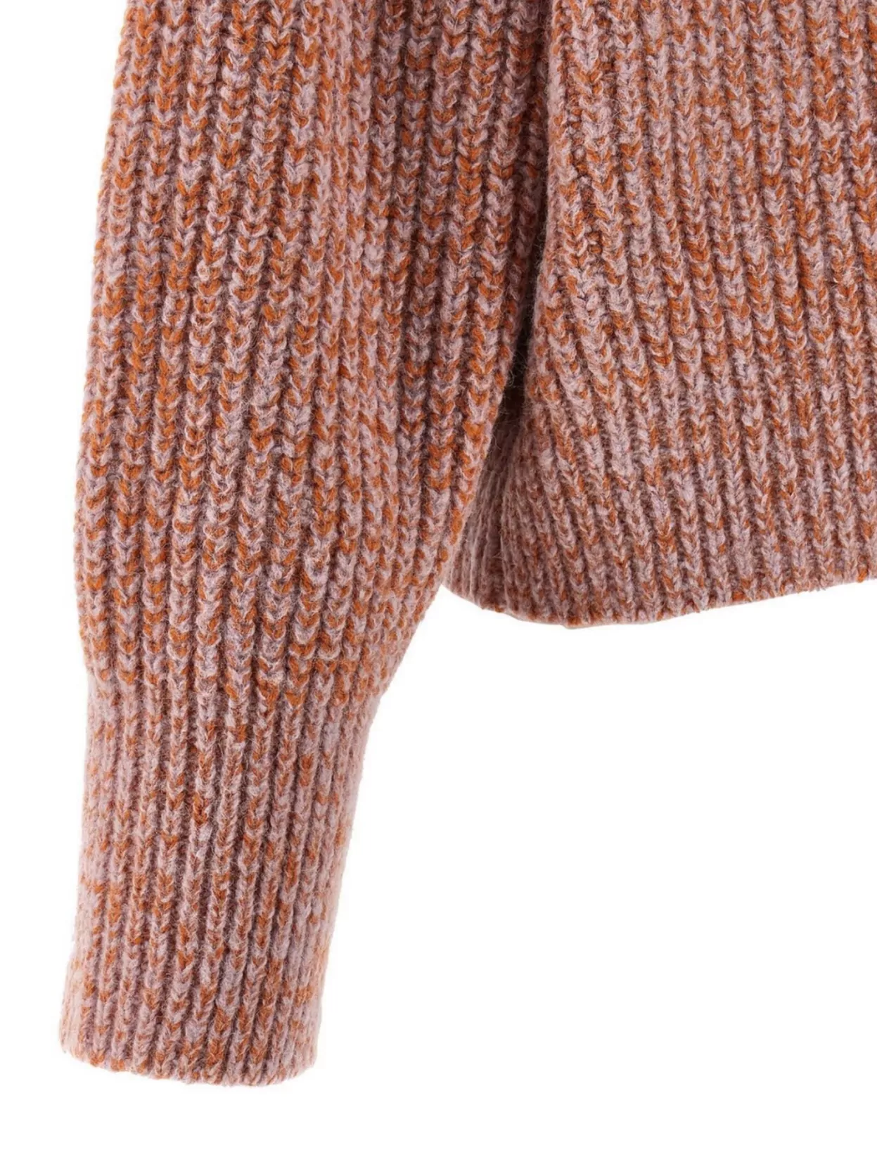 Dries Van Noten Chunky Knit High Neck Sweater With Brooch In Neutral