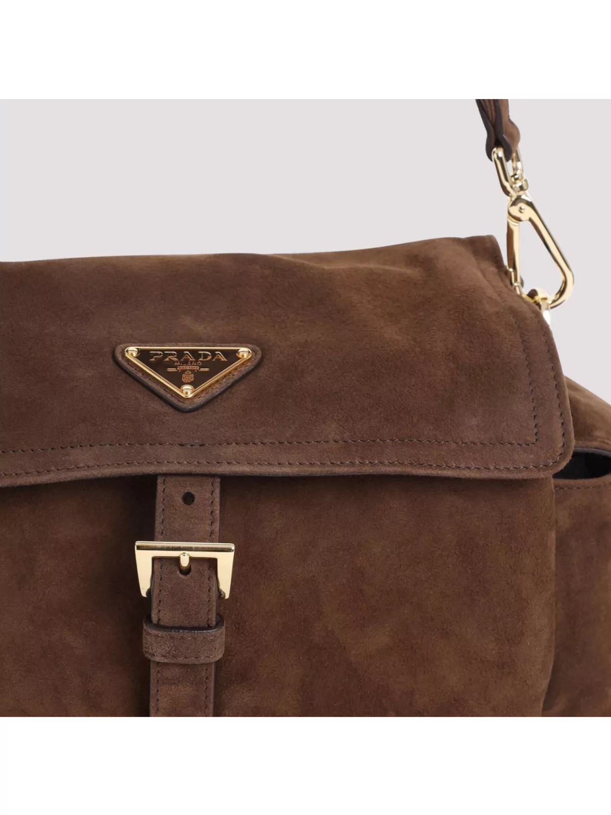 Prada Suede Calf Leather Shoulder Bag