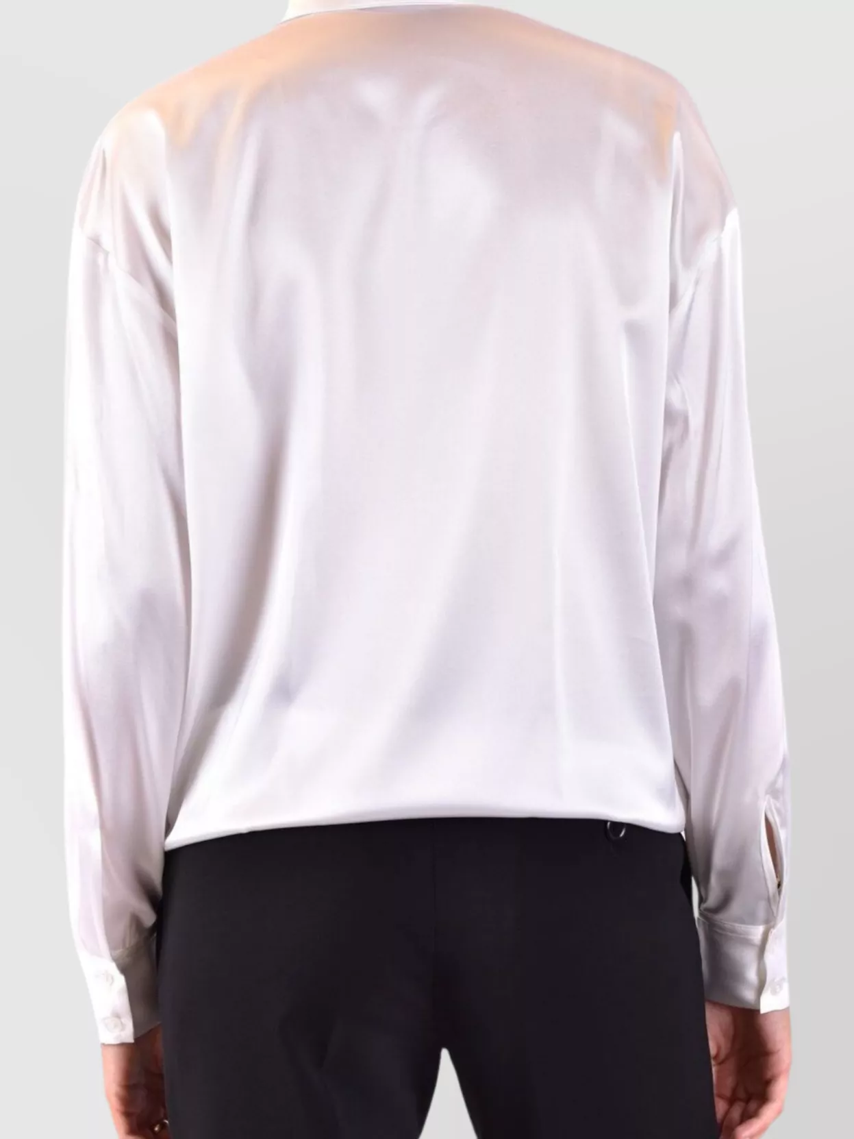 Pinko Collared Neck Cuffed Long Sleeves Tie Front Detail