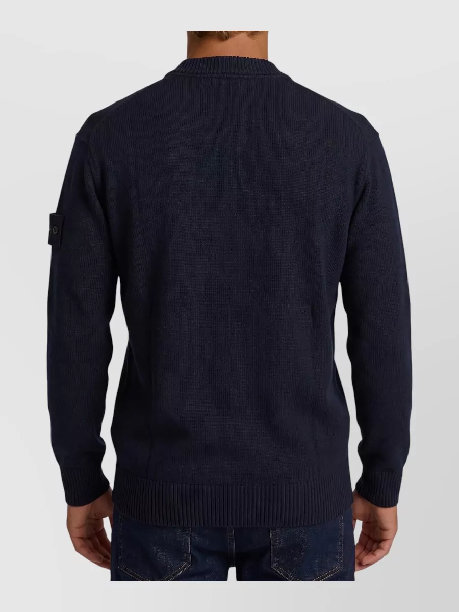 Stone Island Cashmere Blend Ribbed Regular-Fit Crew-Neck Jumper