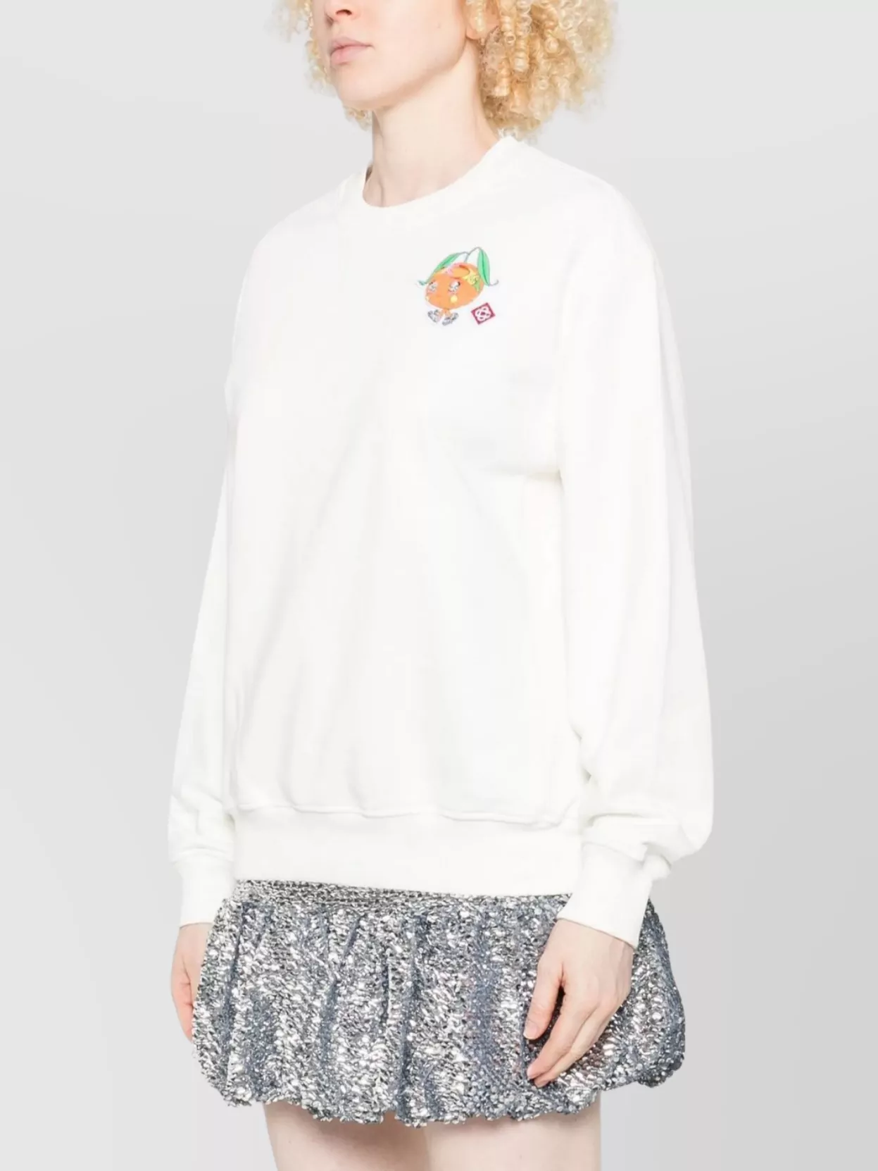 Casablanca Ski Motif Crewneck Sweatshirt