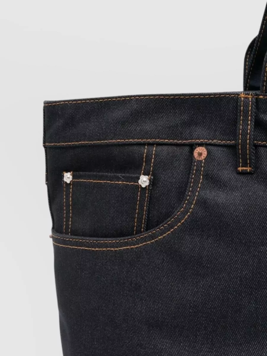 Kenzo Five Pocket Tote Bag Back And Front