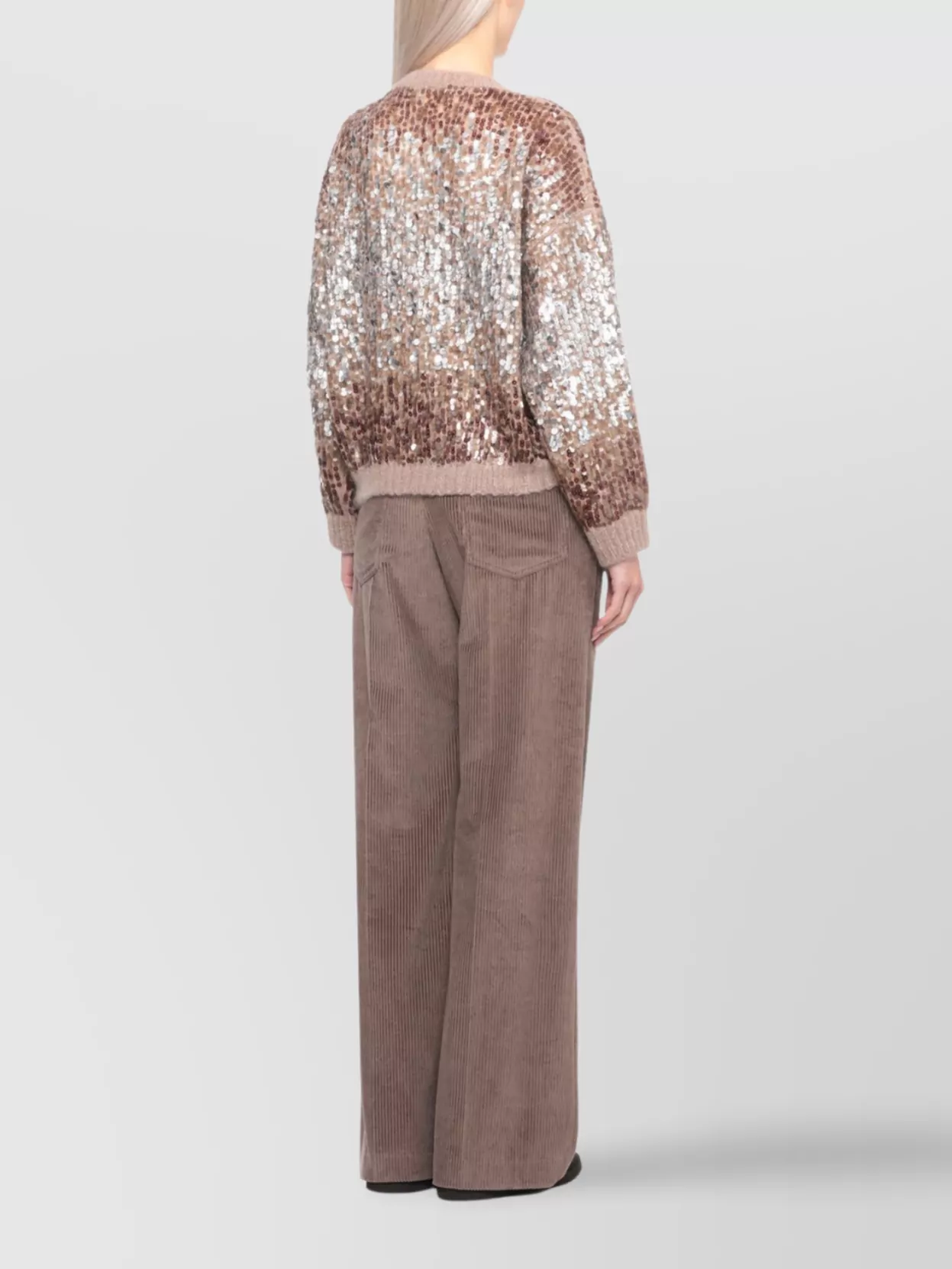 Brunello Cucinelli Sequin Embellished Crew Neck Sweater