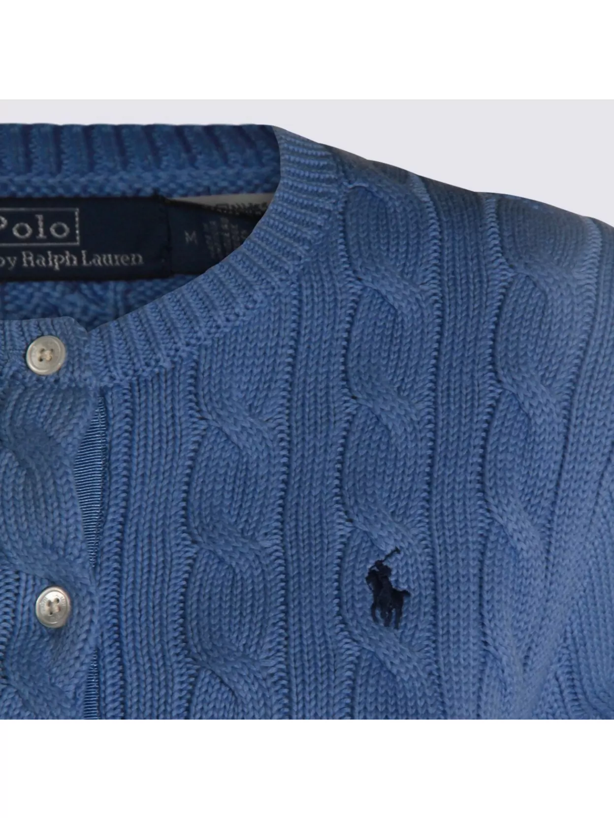 Polo Ralph Lauren Cable Knit Crewneck Sweater With Ribbed Cuffs And Hem