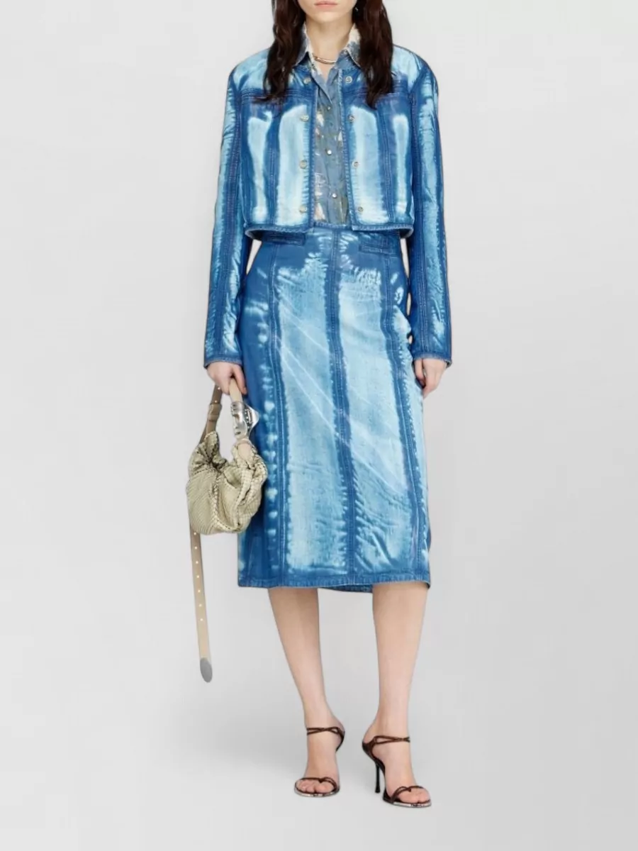 Diesel Printed Lyocell Midi Skirt
