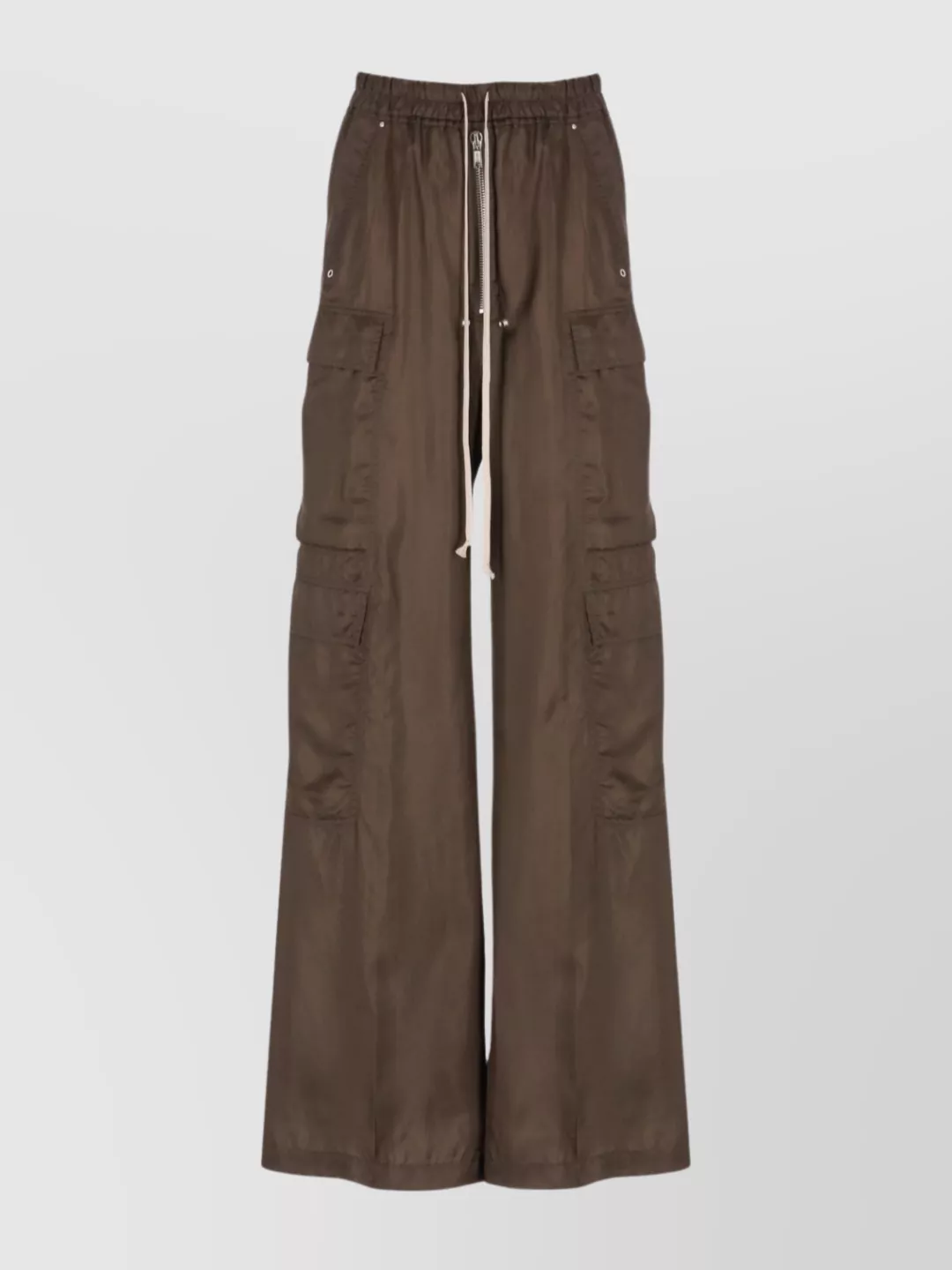 Rick Owens Women's Wide Leg Cargo Trousers In Brown