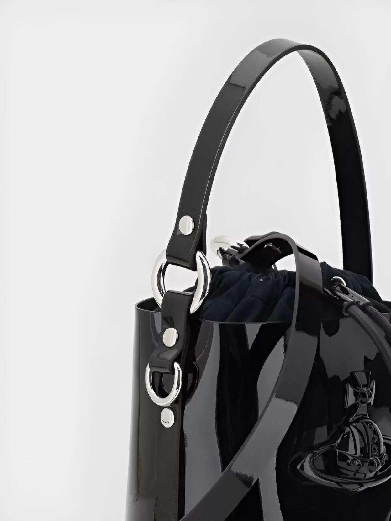 Vivienne Westwood Daisy Patent Leather Bucket Bag