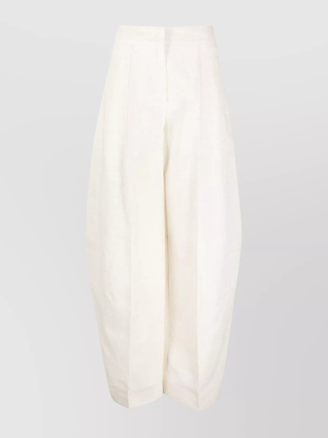 Jacquemus High-waist Wide-leg Trousers In White