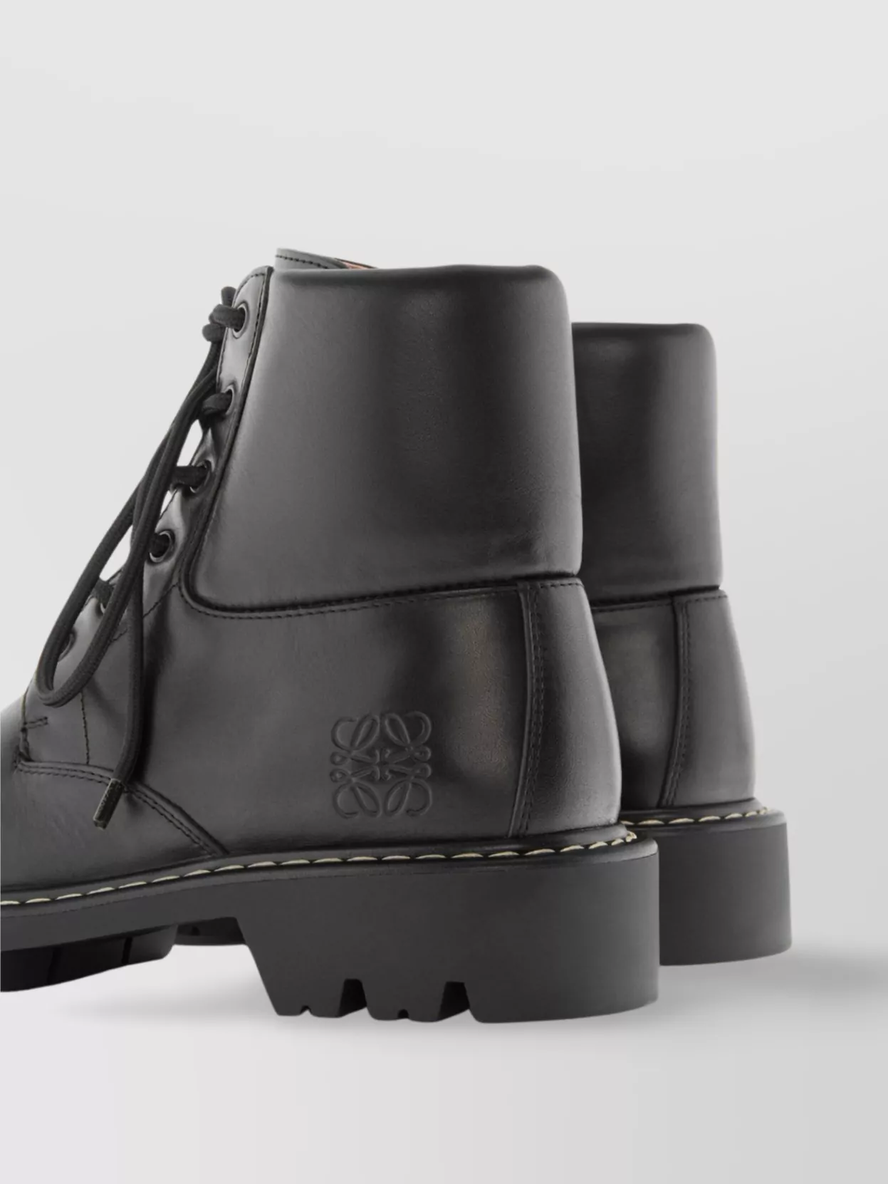 Loewe Chunky Sole Ankle Boot With Stitch Detailing