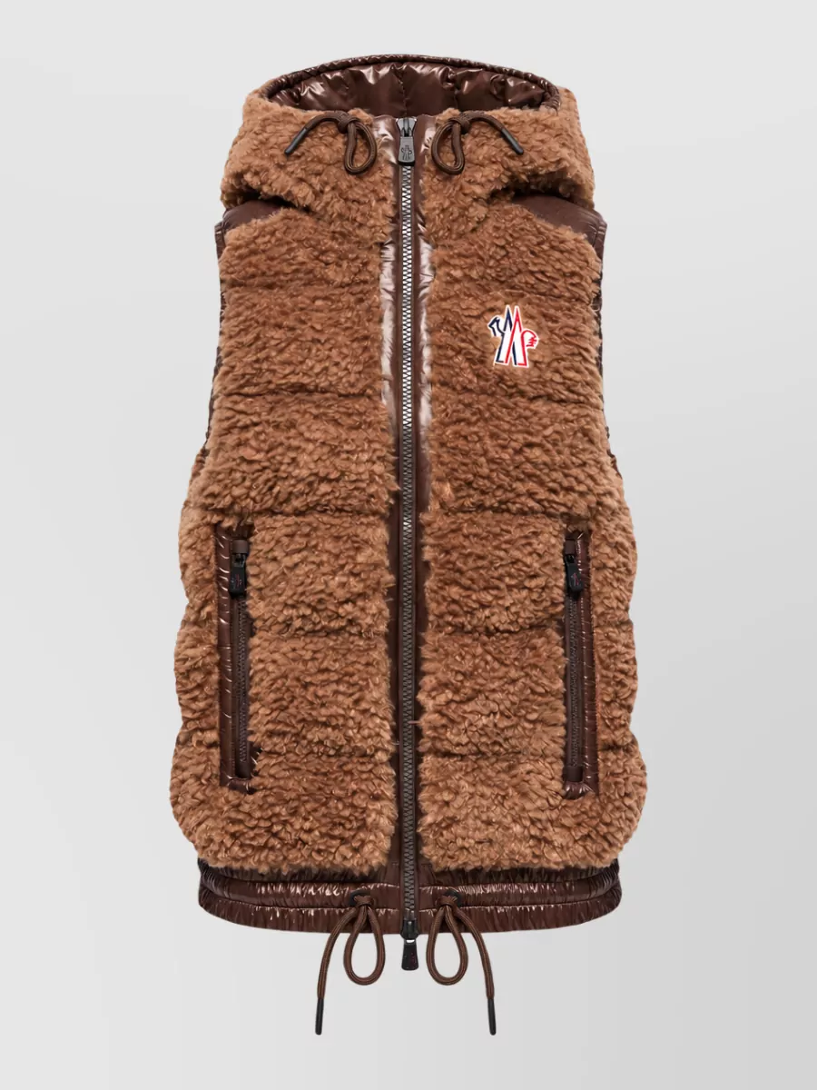 Moncler down teddy hooded gilet