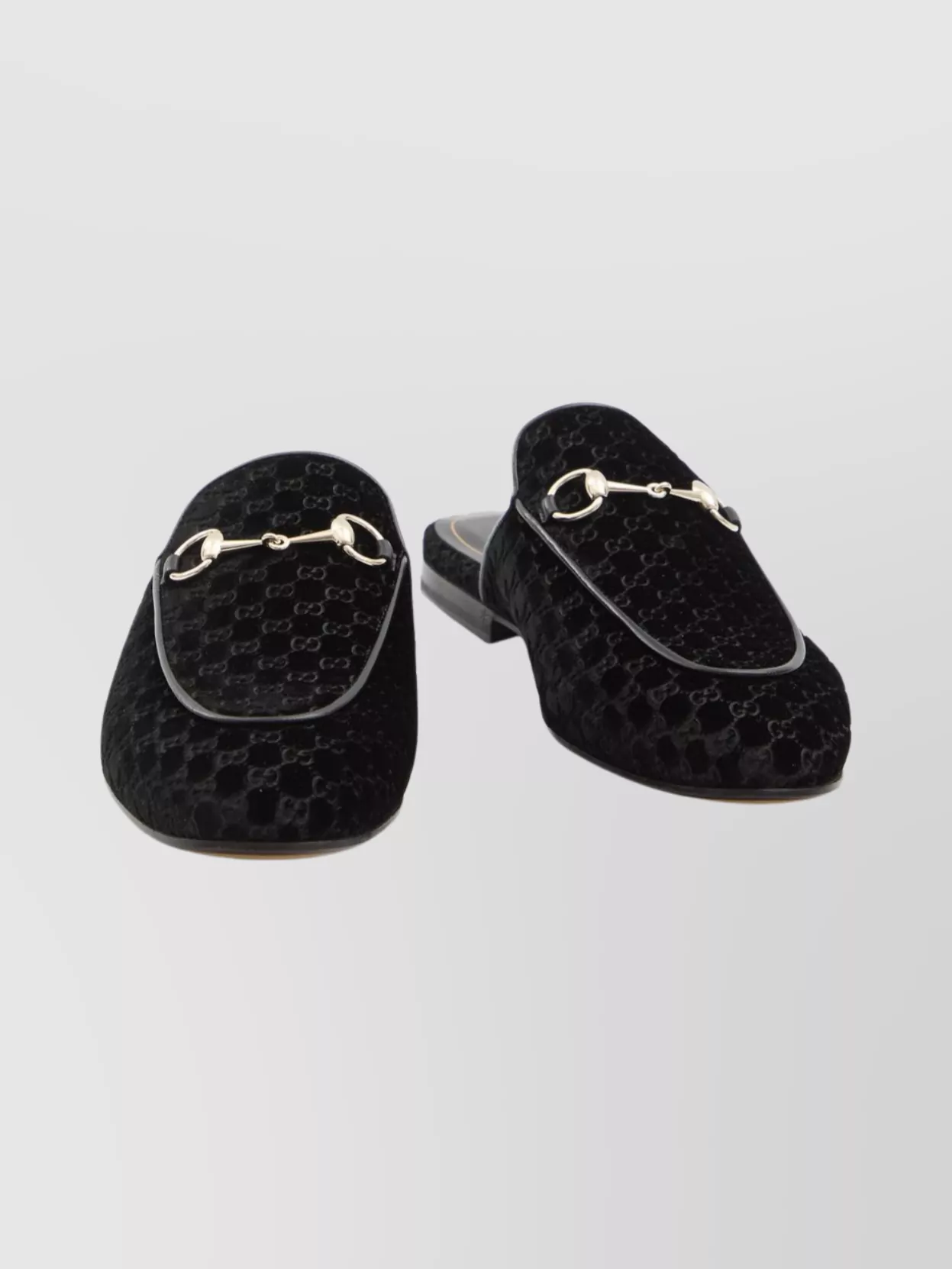 Gucci Monogrammed Velvet Slip-On Footwear