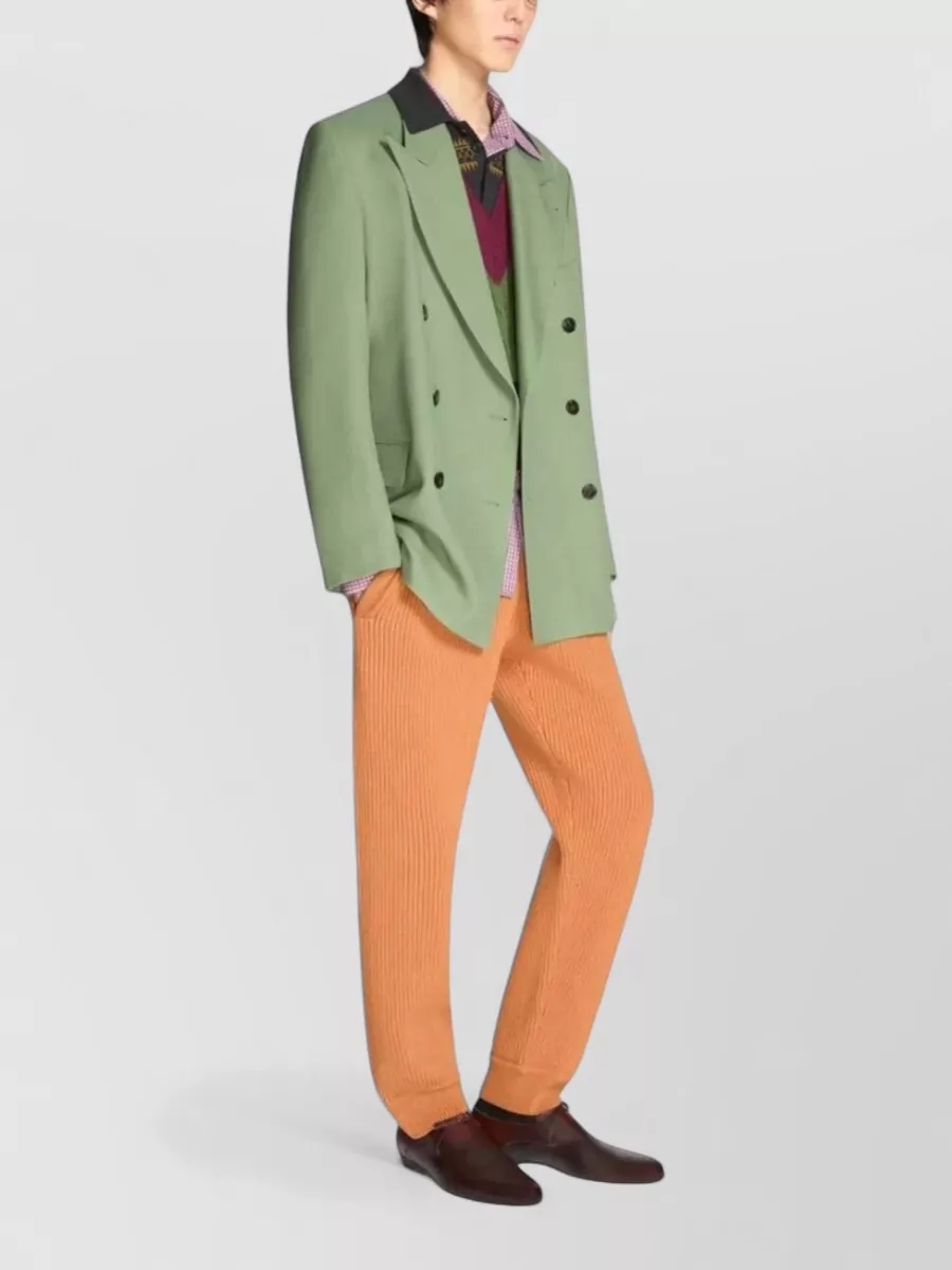 Dries Van Noten Wool Oversized Double-Breasted Blazer