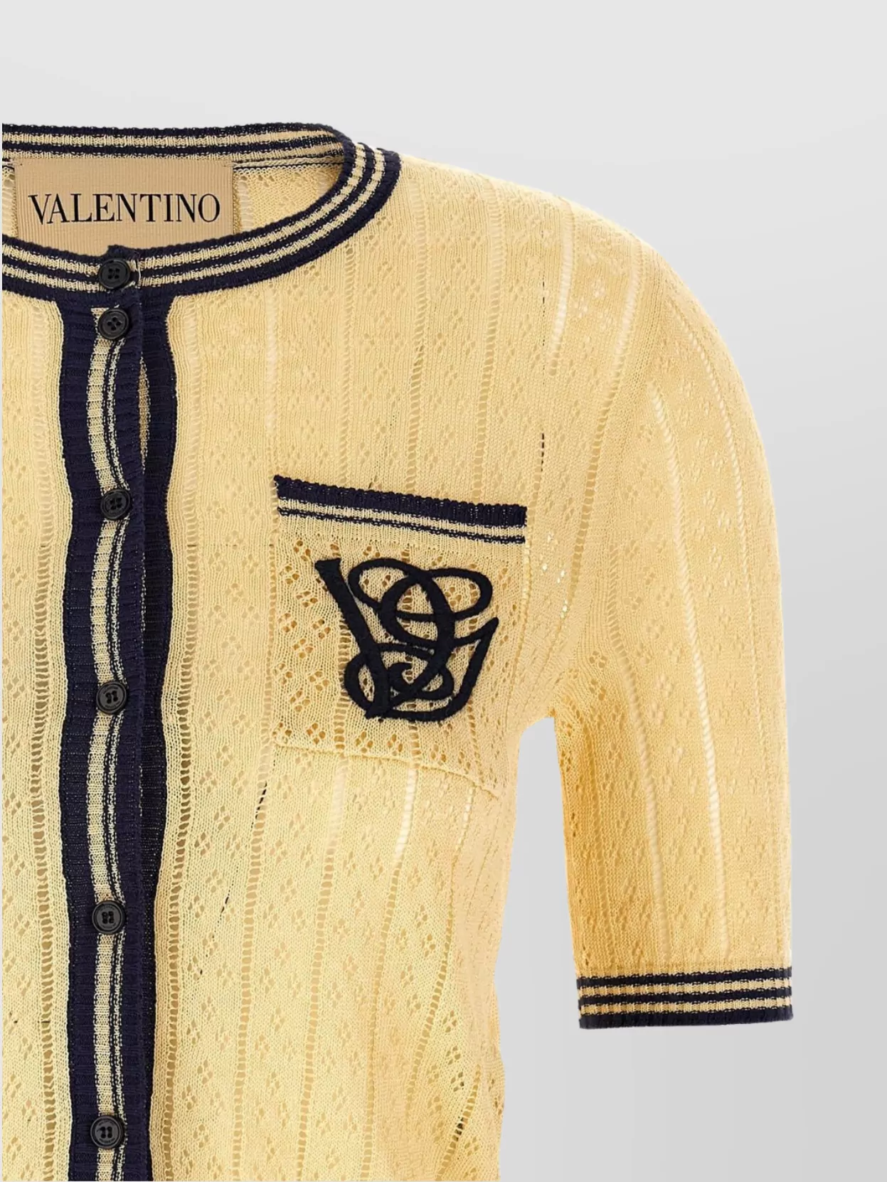 Valentino Garavani Garavani Vg Embroidery Cardigan In Multi