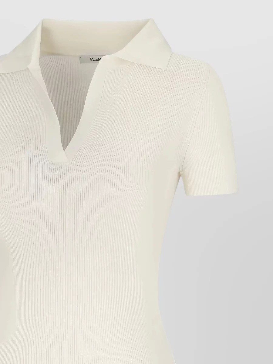 Max Mara Wool Slim-Fit Polo Top