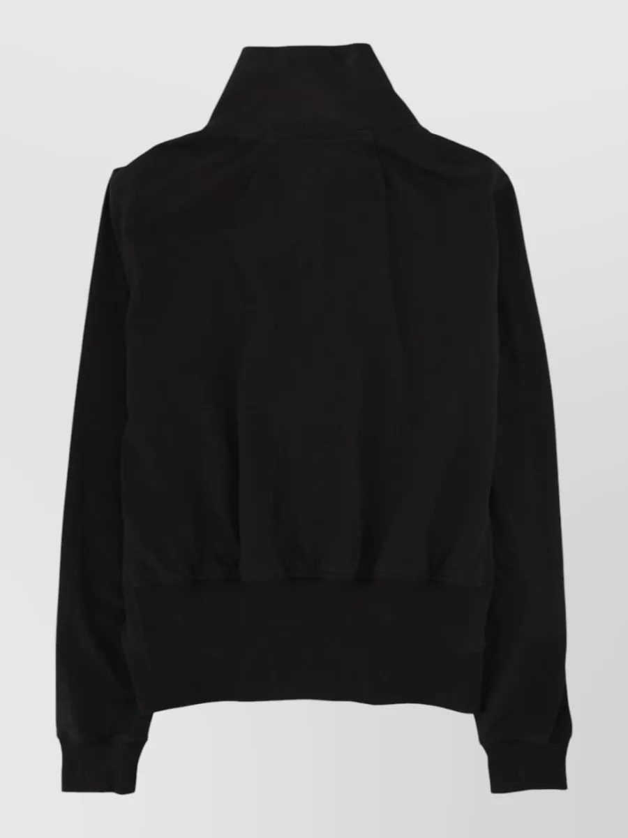 Rick Owens Cotton High Neck Zip Sweatshirt
