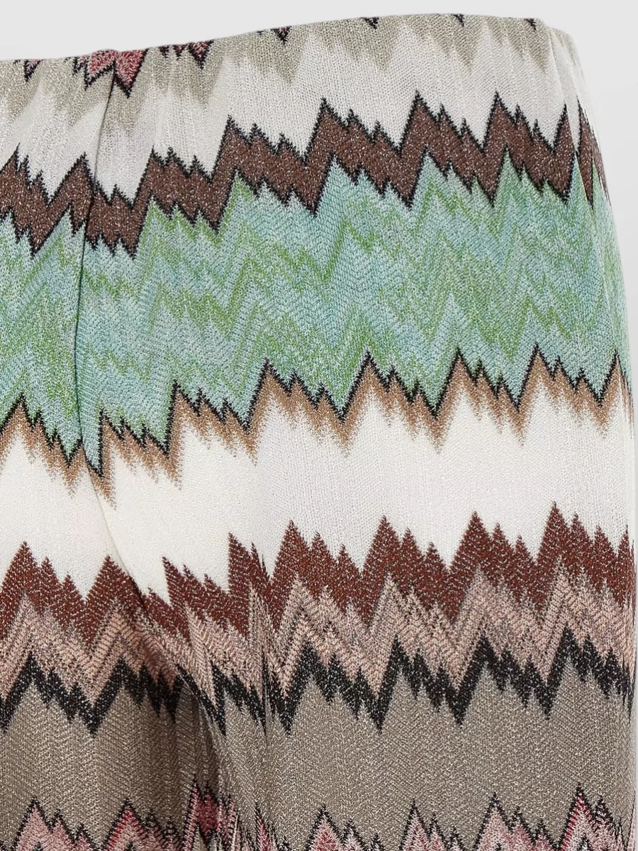 Missoni Snake Lamé Viscose Trousers Flared Leg