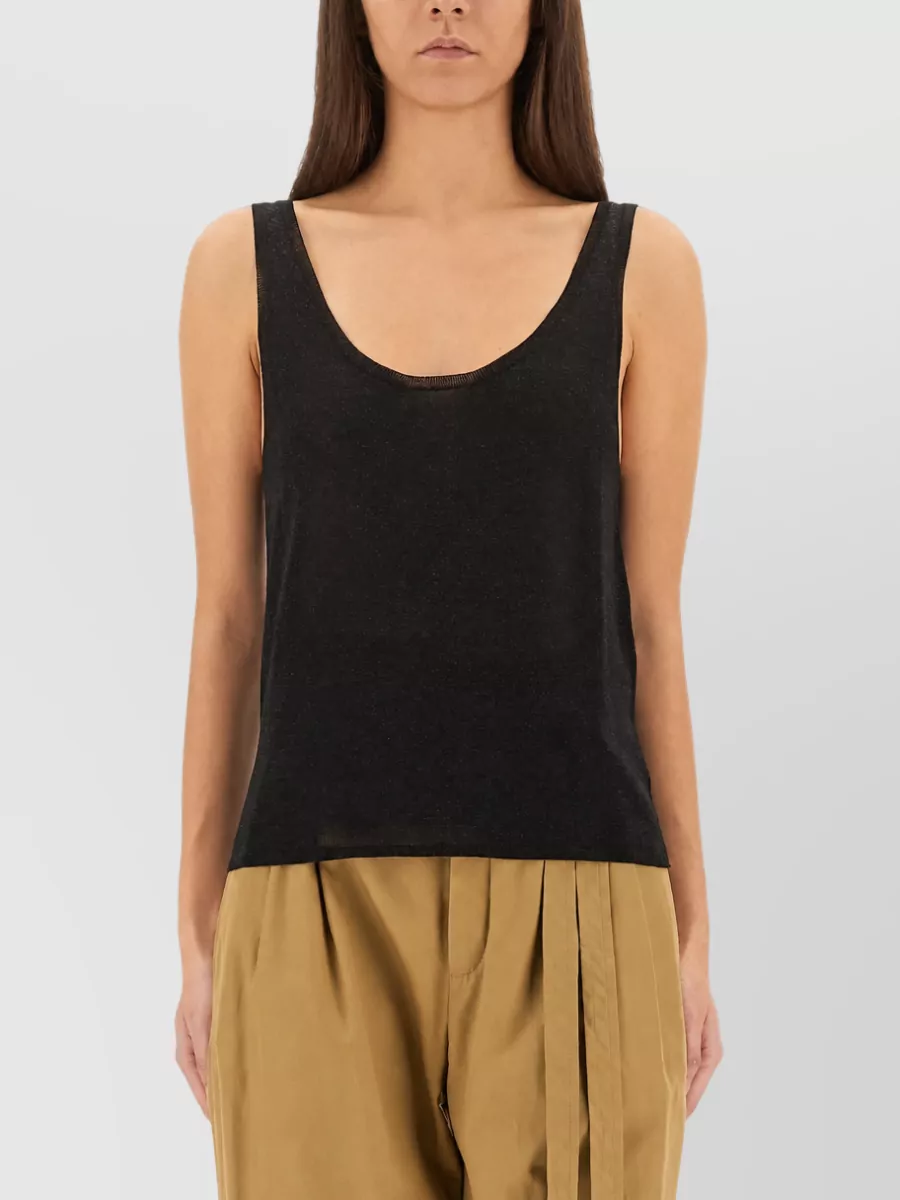Saint Laurent High Waist Pleated Wide Leg Belted Pants