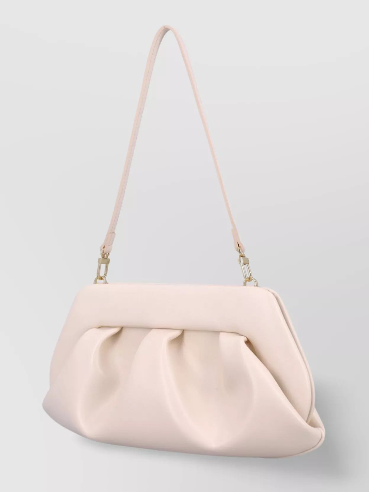 Themoirè Pleated Clutch And Shoulder Strap