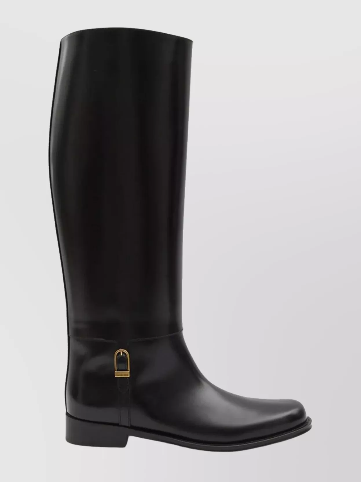 Saint Laurent Knee-high Boots Buckle Detail In Black
