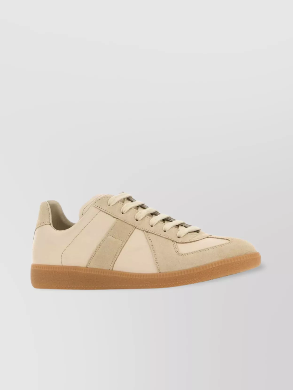 Shop Maison Margiela Replica Sneakers In Leather And Suede