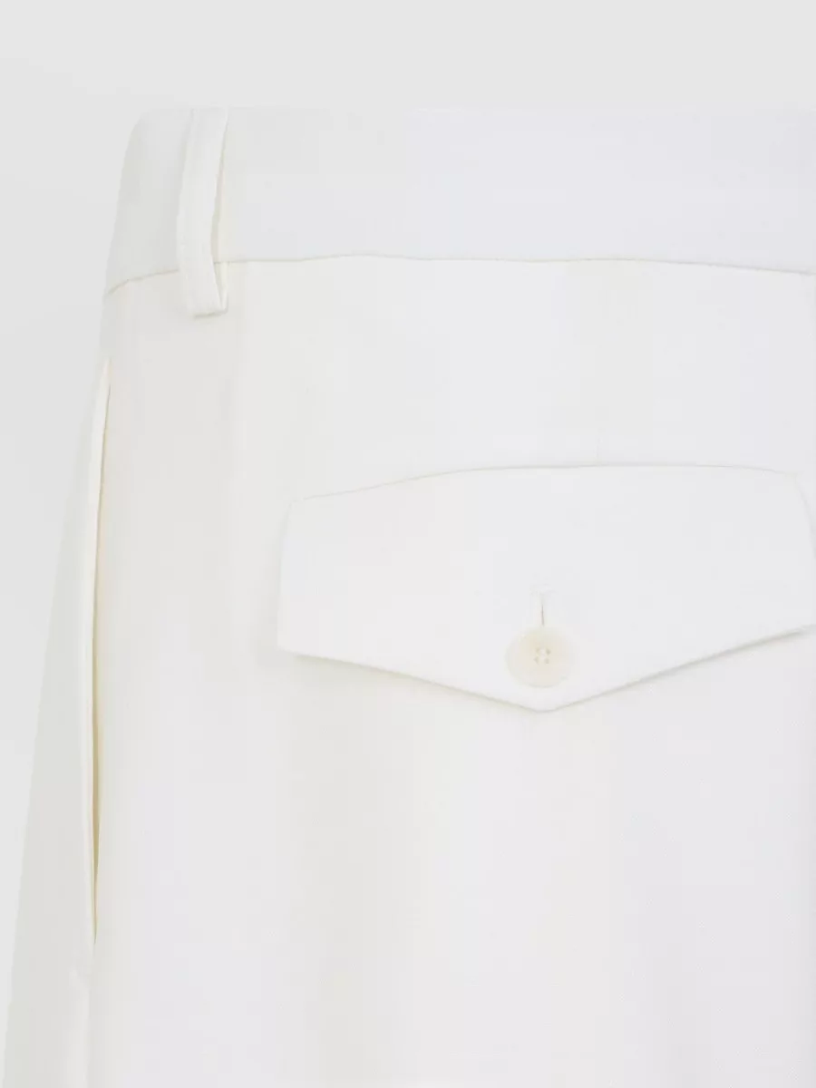 Casablanca Wool Pleated Wide-Leg Trousers