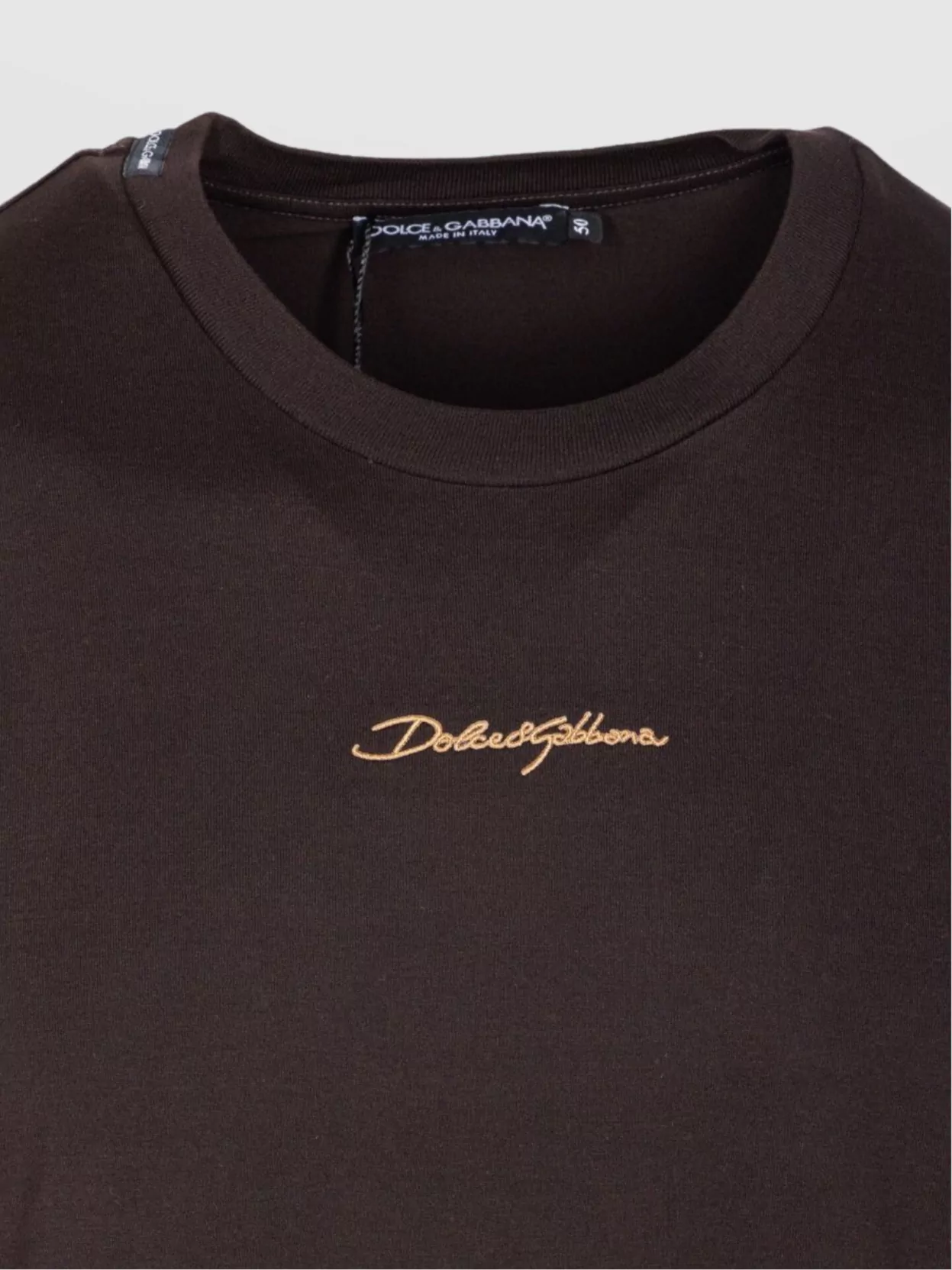 Dolce&Gabbana Logo Embroidered Crew Neck T-Shirt