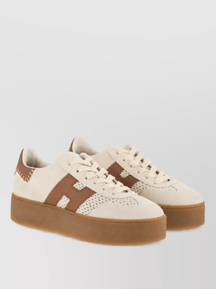 Hogan Suede Leather Lace-Up Sneakers