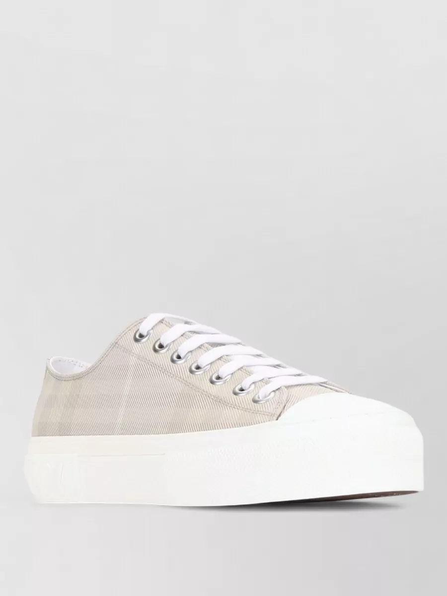 Burberry checked lace-up shoes