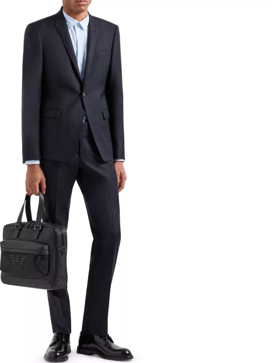 Emporio Armani Wool Single-Breasted Coat