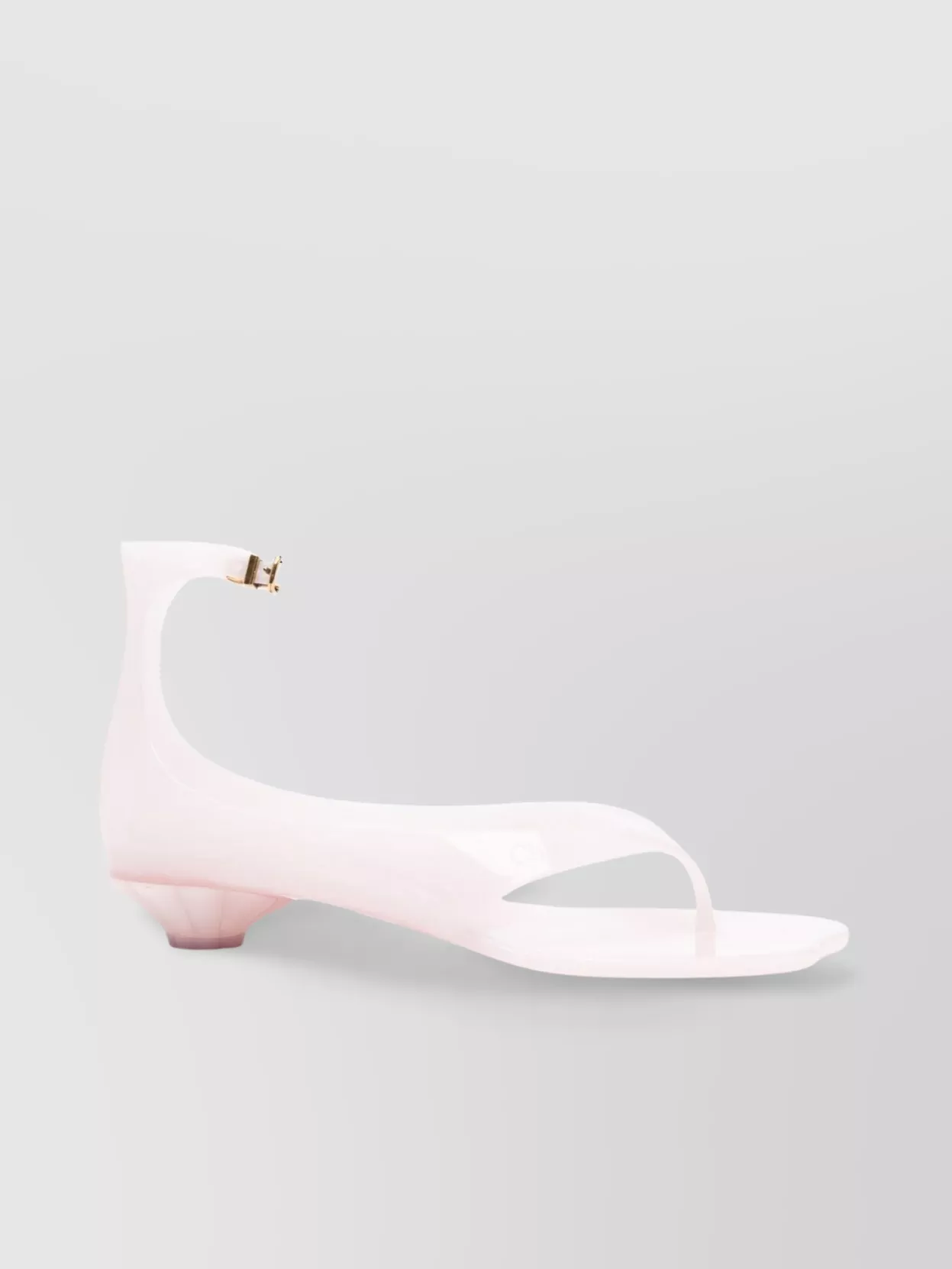 Chloé Strap Sandals Toe Transparent Design Ankle In White