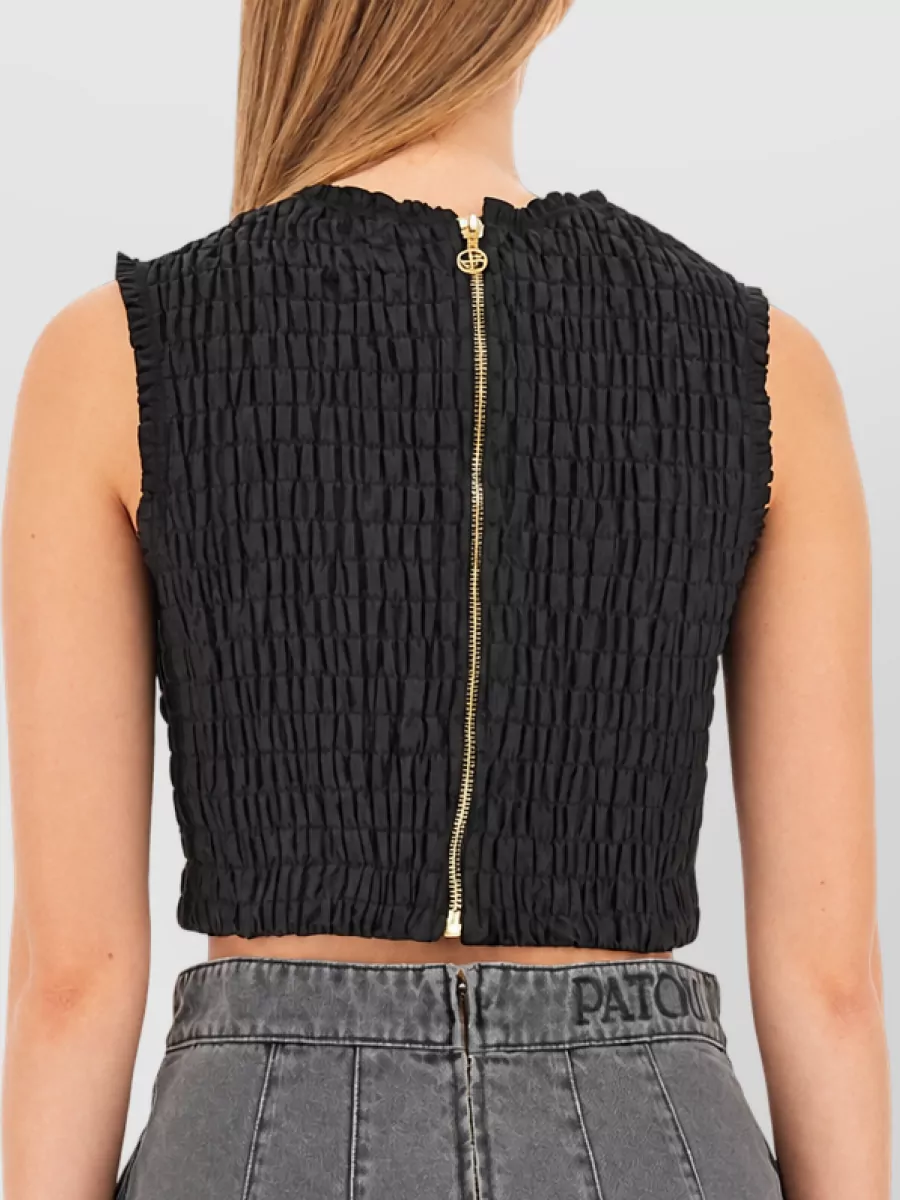Patou Cropped Denim Top