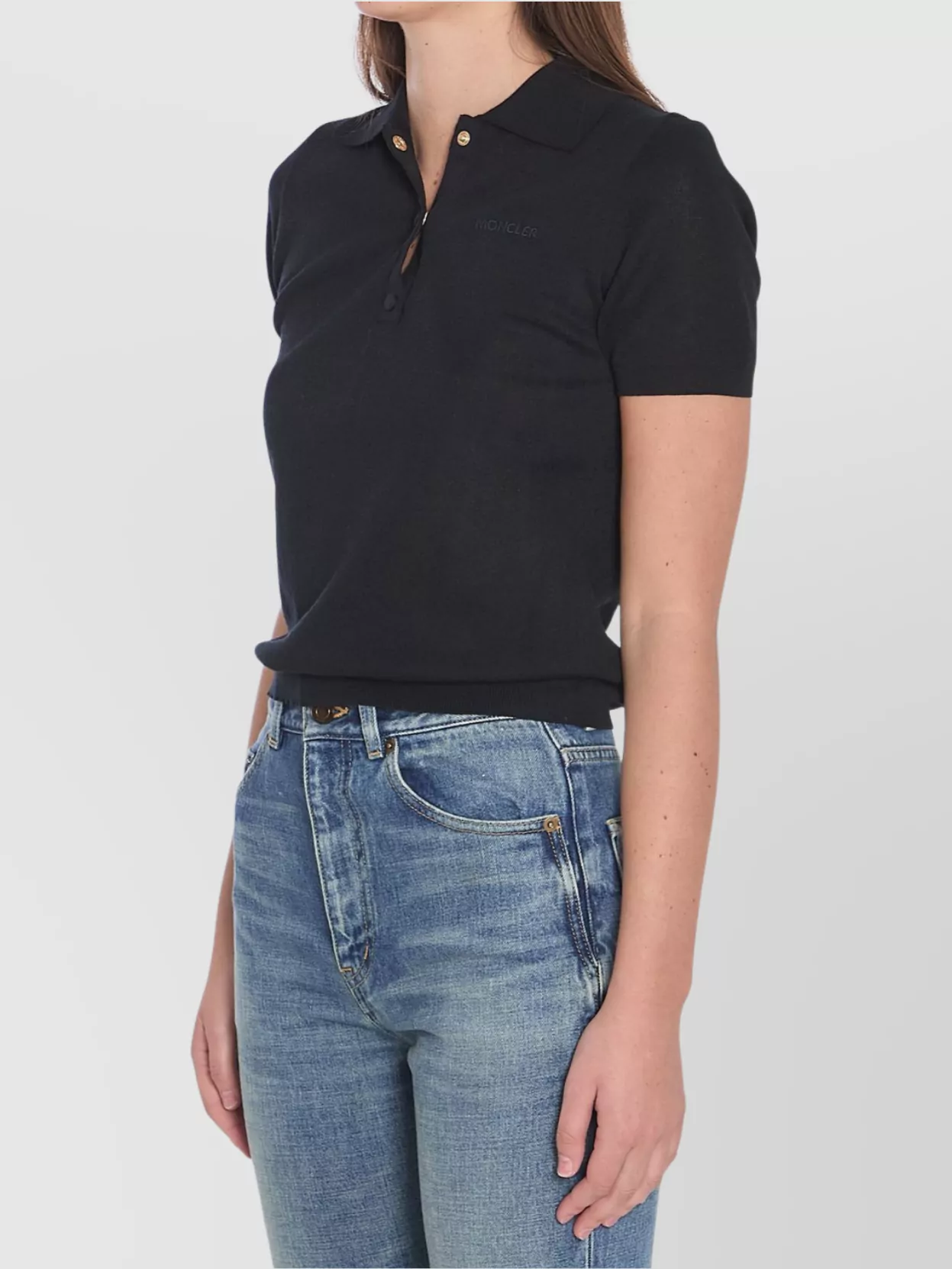 Moncler Embroidered Logo Polo Shirt