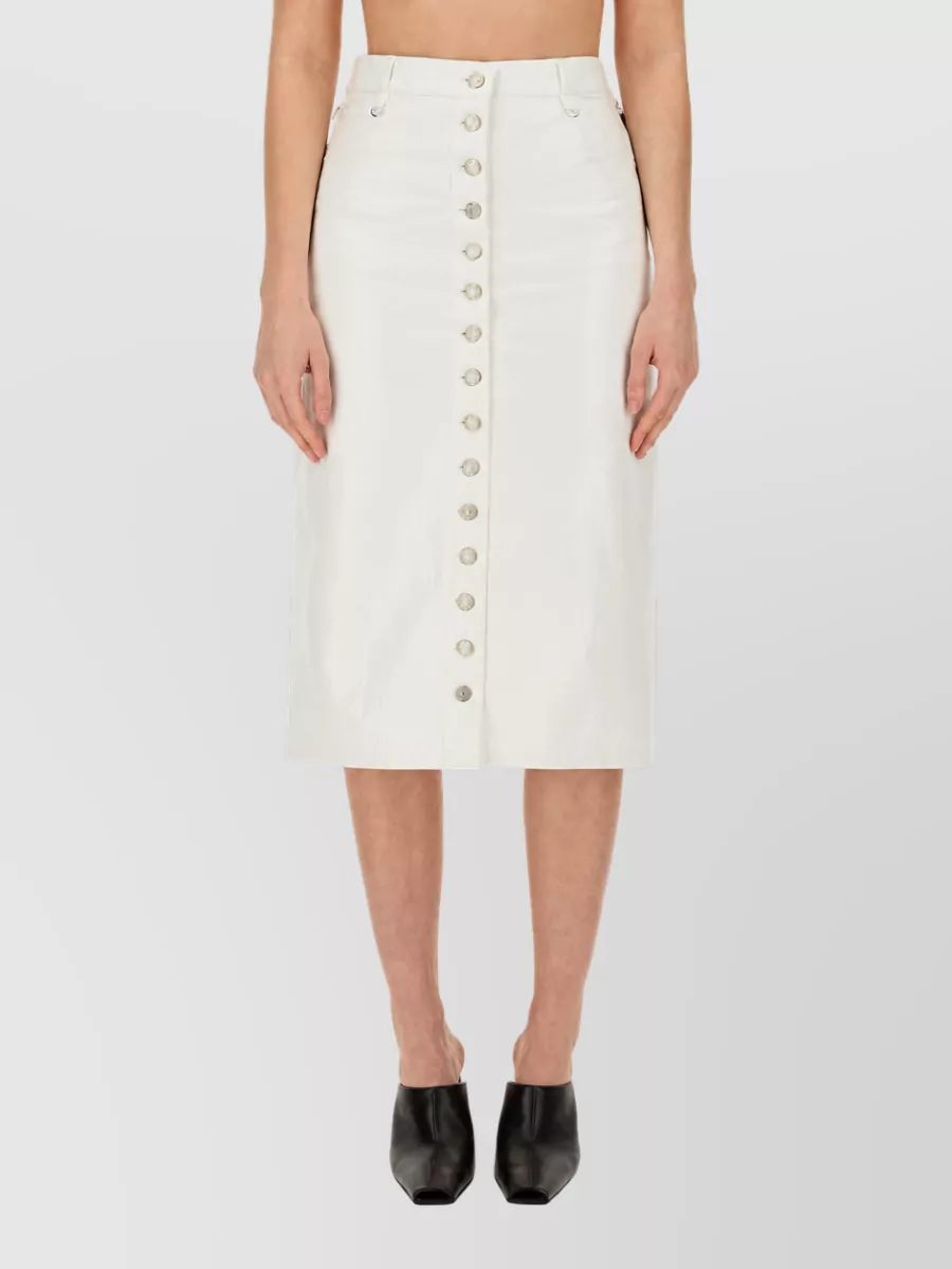 Courrèges Buttoned Pencil Skirt