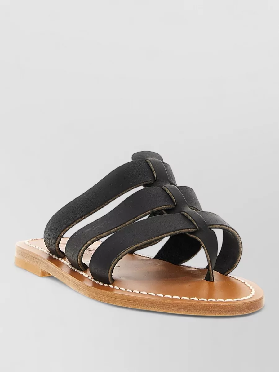 K. Jacques leather flip-flop sandals