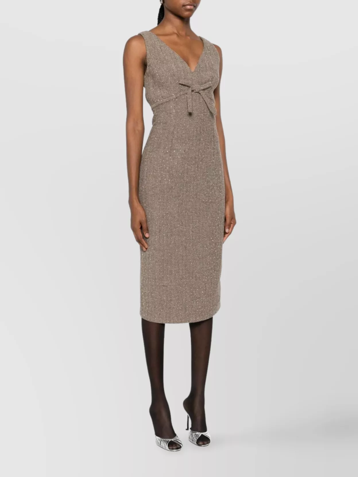 Ermanno Firenze Dress With Bow Detail And Fitted Silhouette