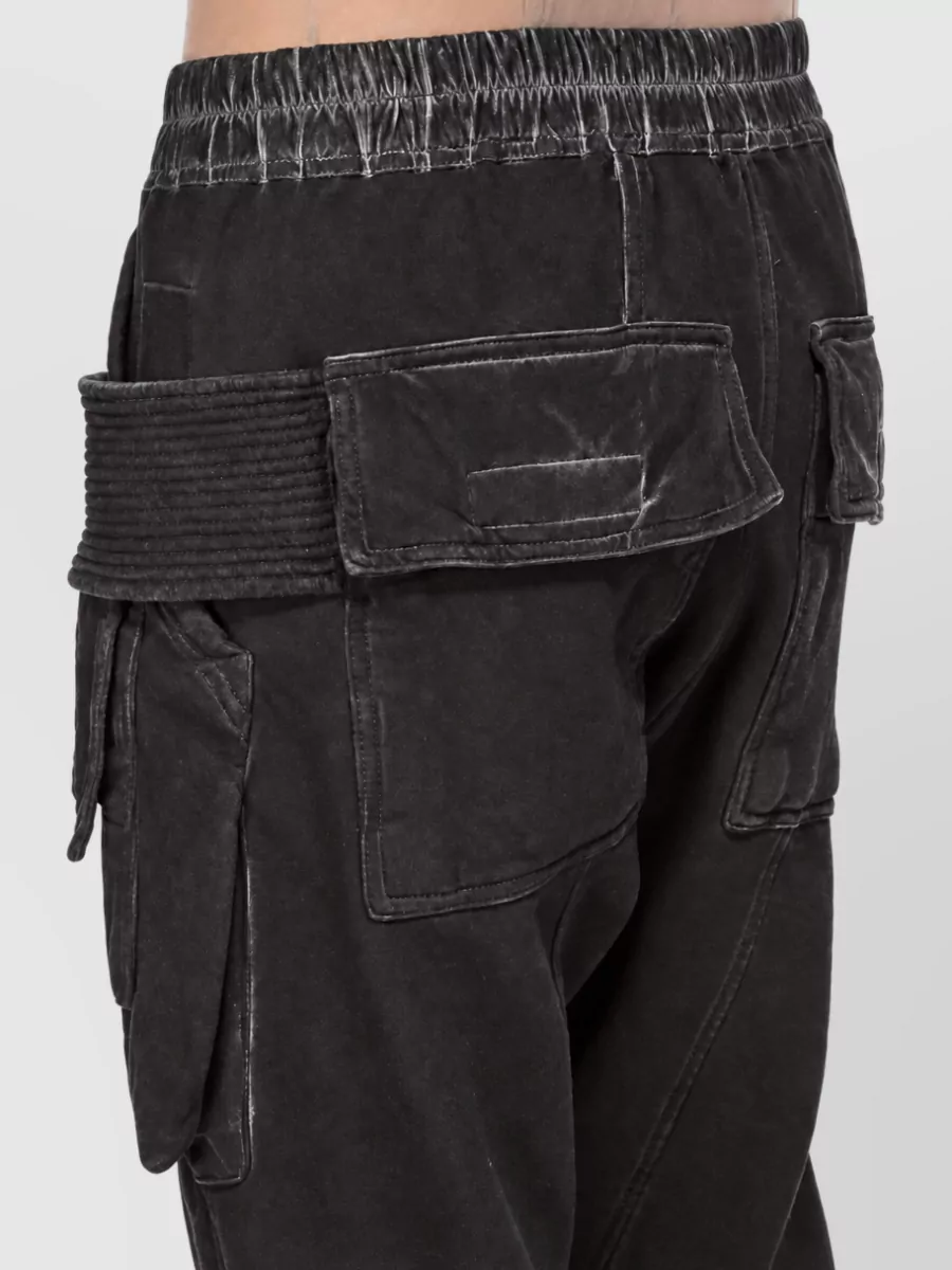 Rick Owens Cotton Drawstring Cargo Trousers